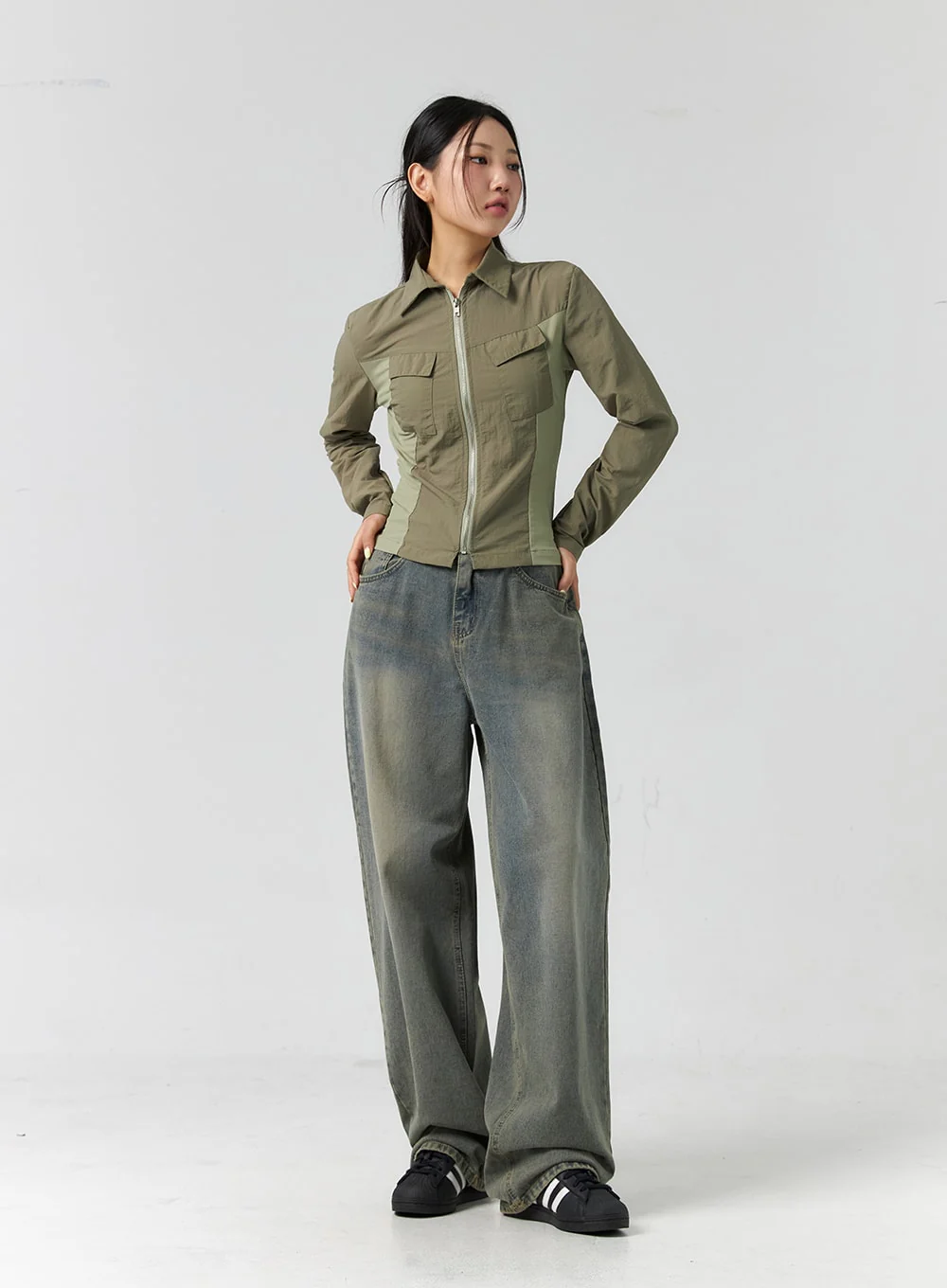 Light Wash Wide Leg Jeans CS303 - Image 8