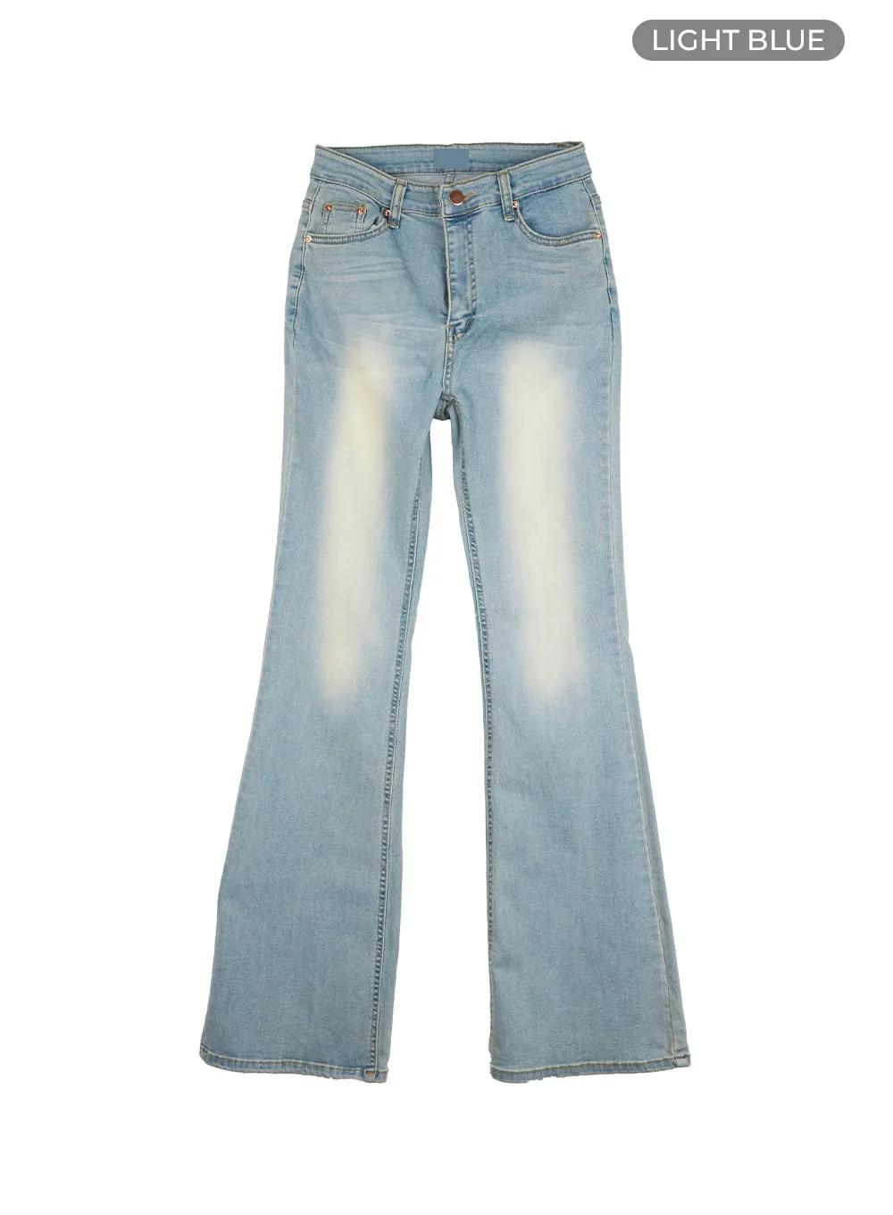 Light Washed Slim Fit Bootcut Jeans IL409 - Image 9