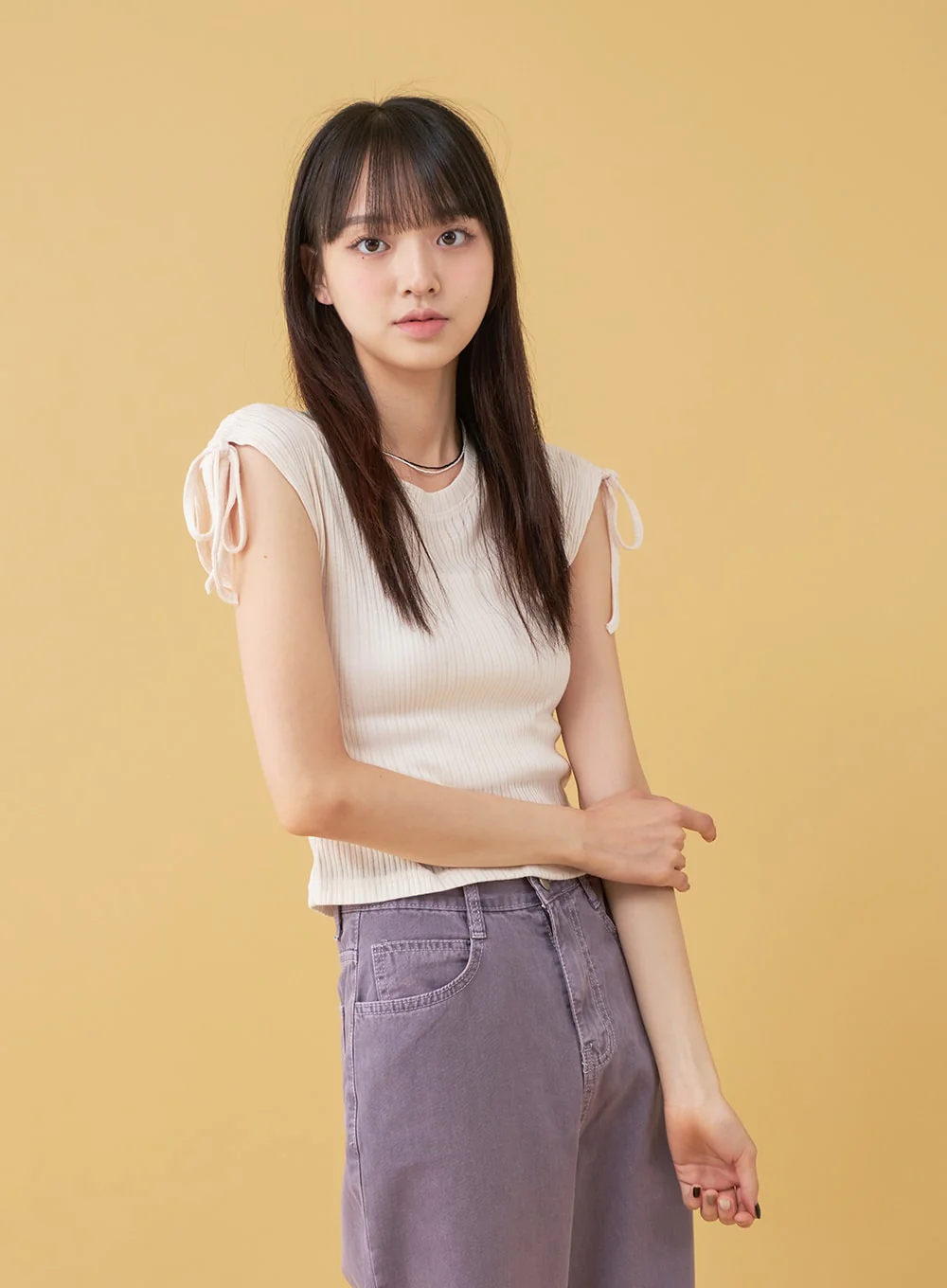 Long Cotton Colored Wide Pants OU15 - Image 19