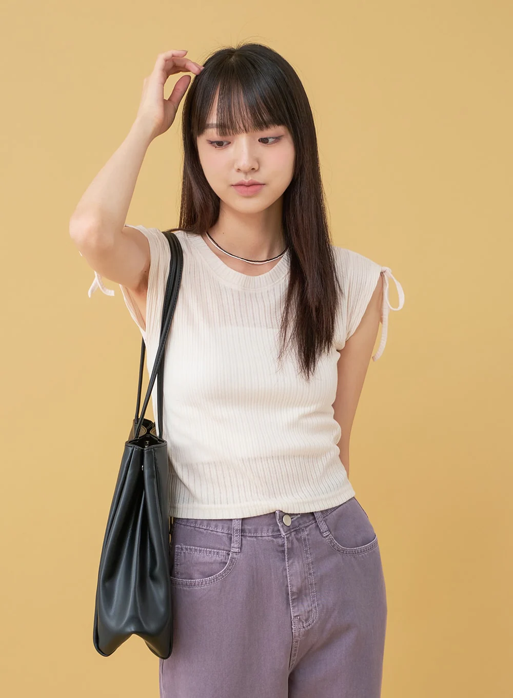 Long Cotton Colored Wide Pants OU15 - Image 21
