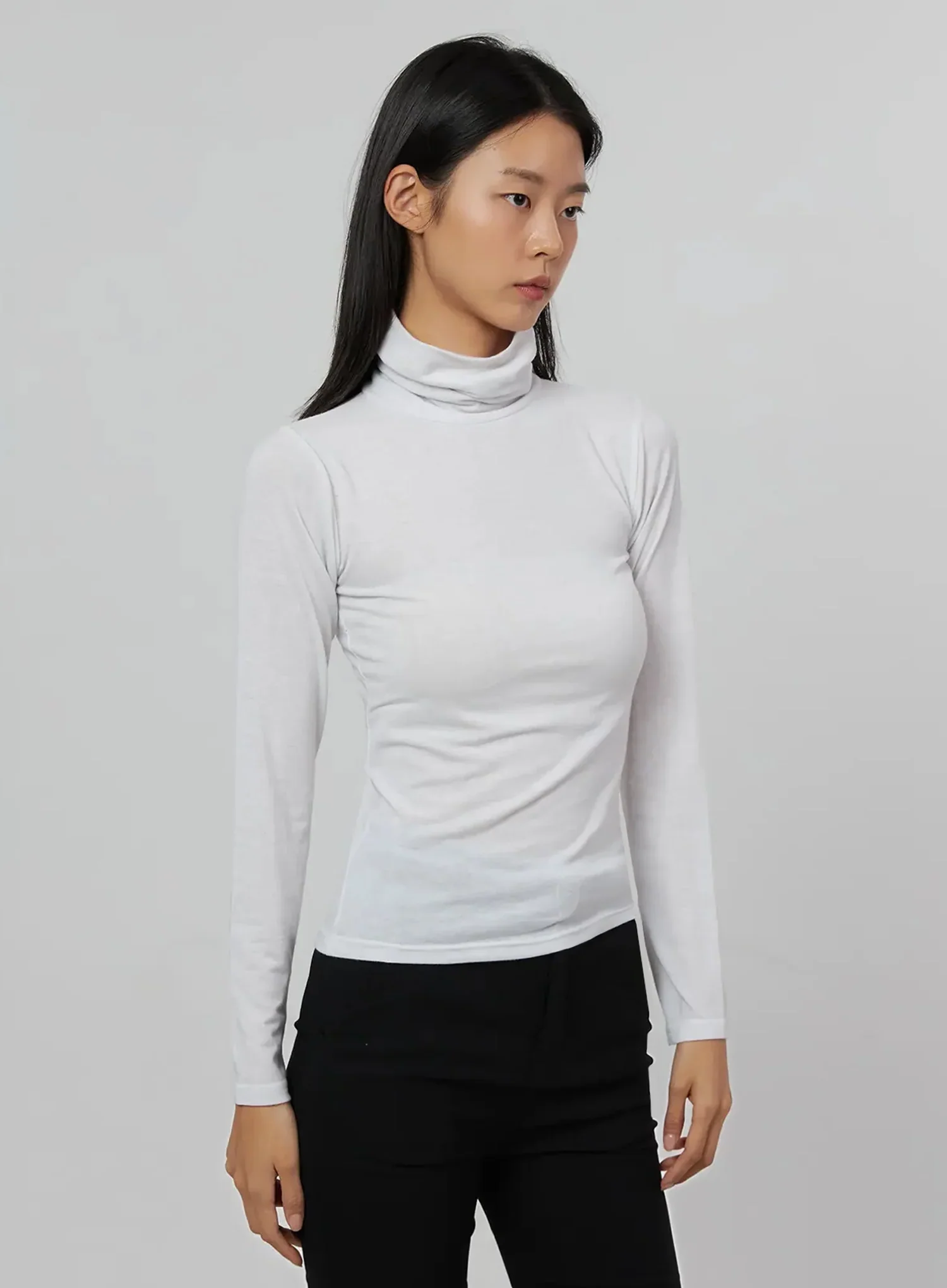 Long Sleeve Slim Turtleneck IJ509 - Image 14