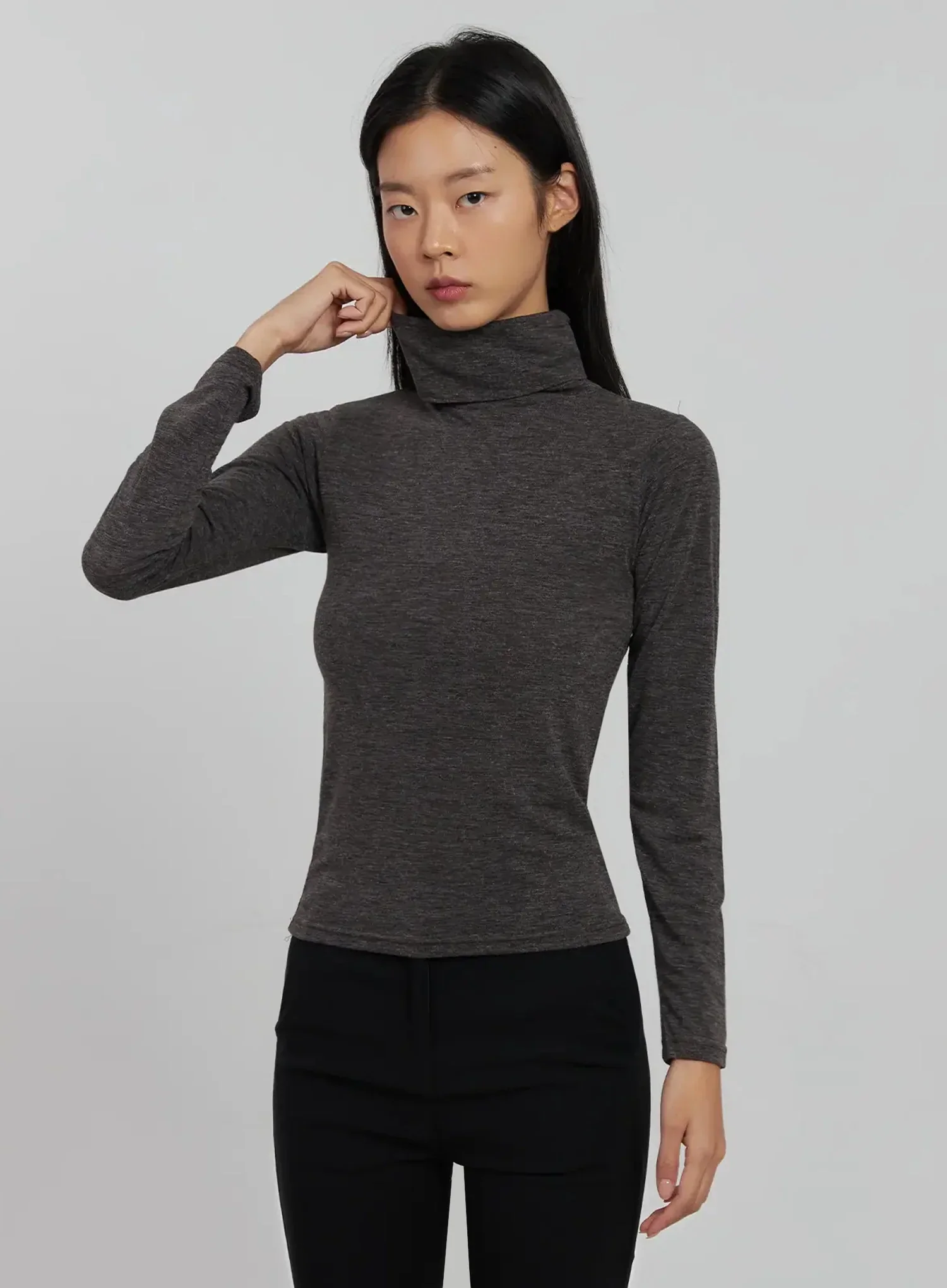Long Sleeve Slim Turtleneck IJ509 - Image 8