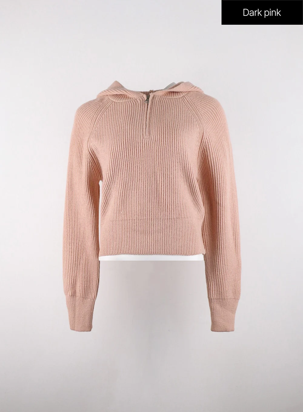 Long Sleeve Solid Zipper Pocket Knit Hoodie OD320 - Image 13