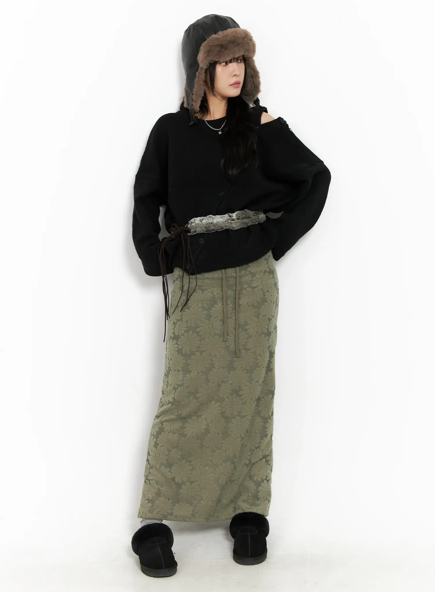 Loose Buttoned Knit Sweater CN528 - Image 3