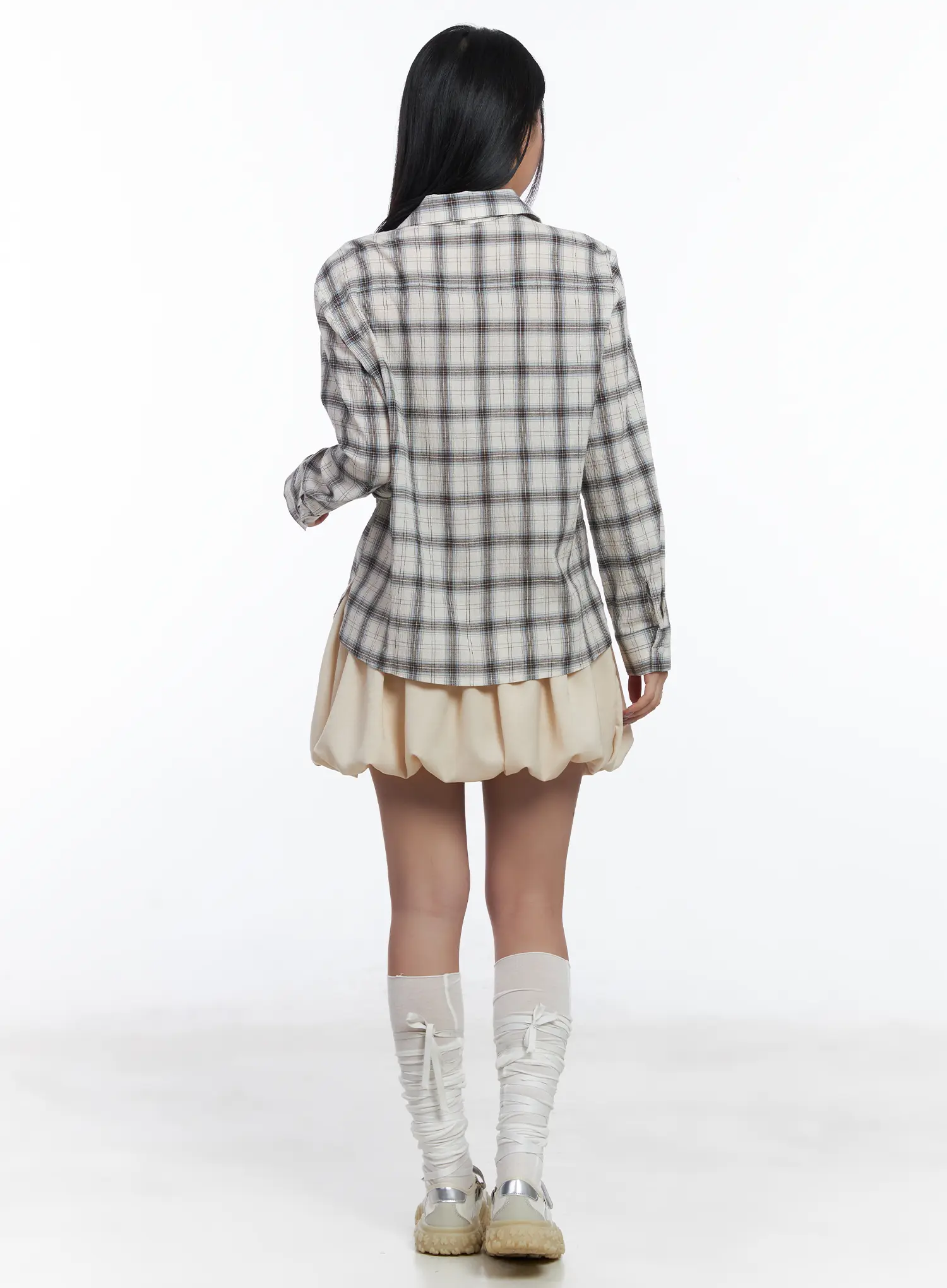 Loose-Fit Plaid Shirt CJ530 - Image 5