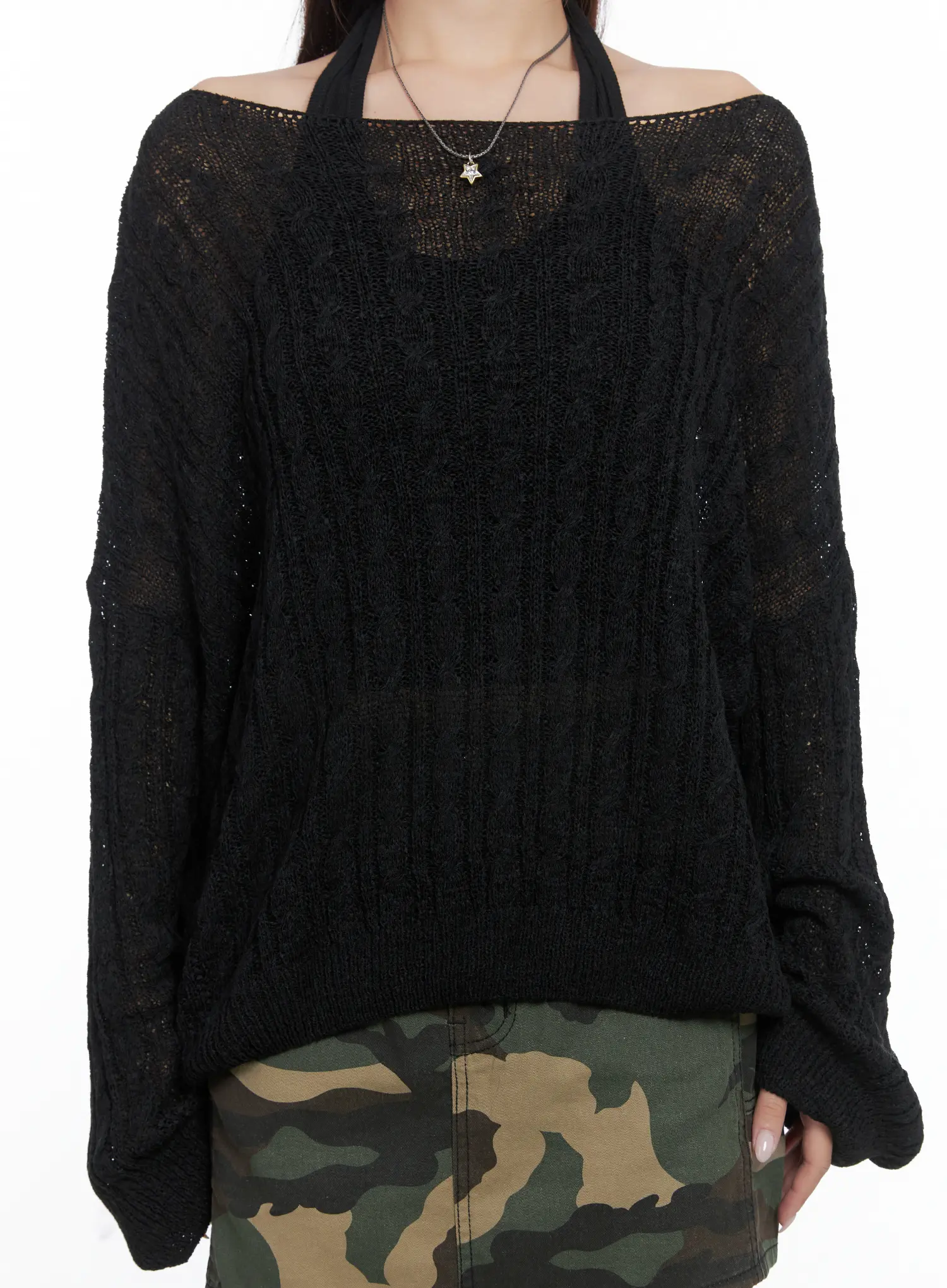 Loose Knit Long Sleeve Top CS502 - Image 3