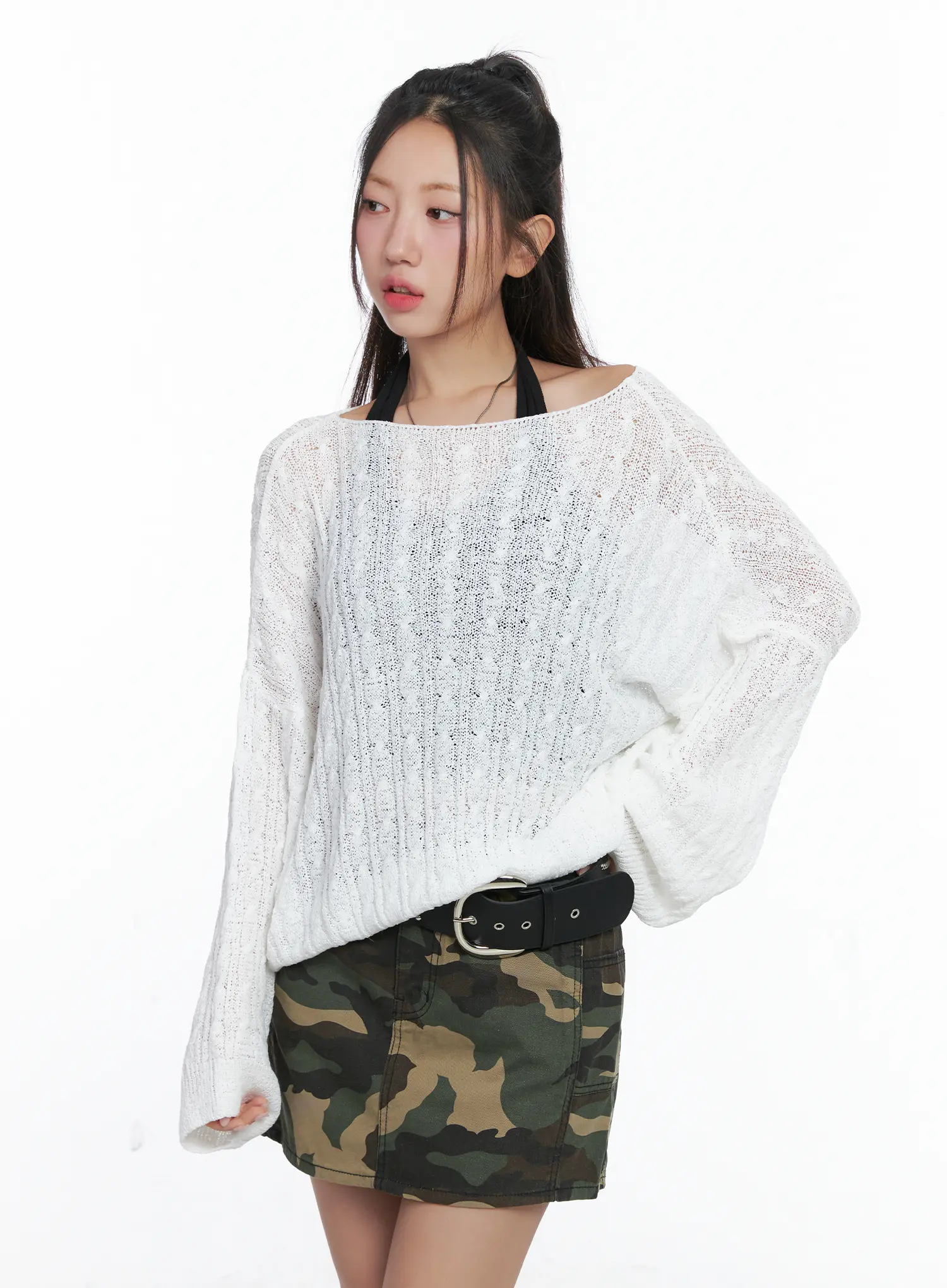 Loose Knit Long Sleeve Top CS502 - Image 9