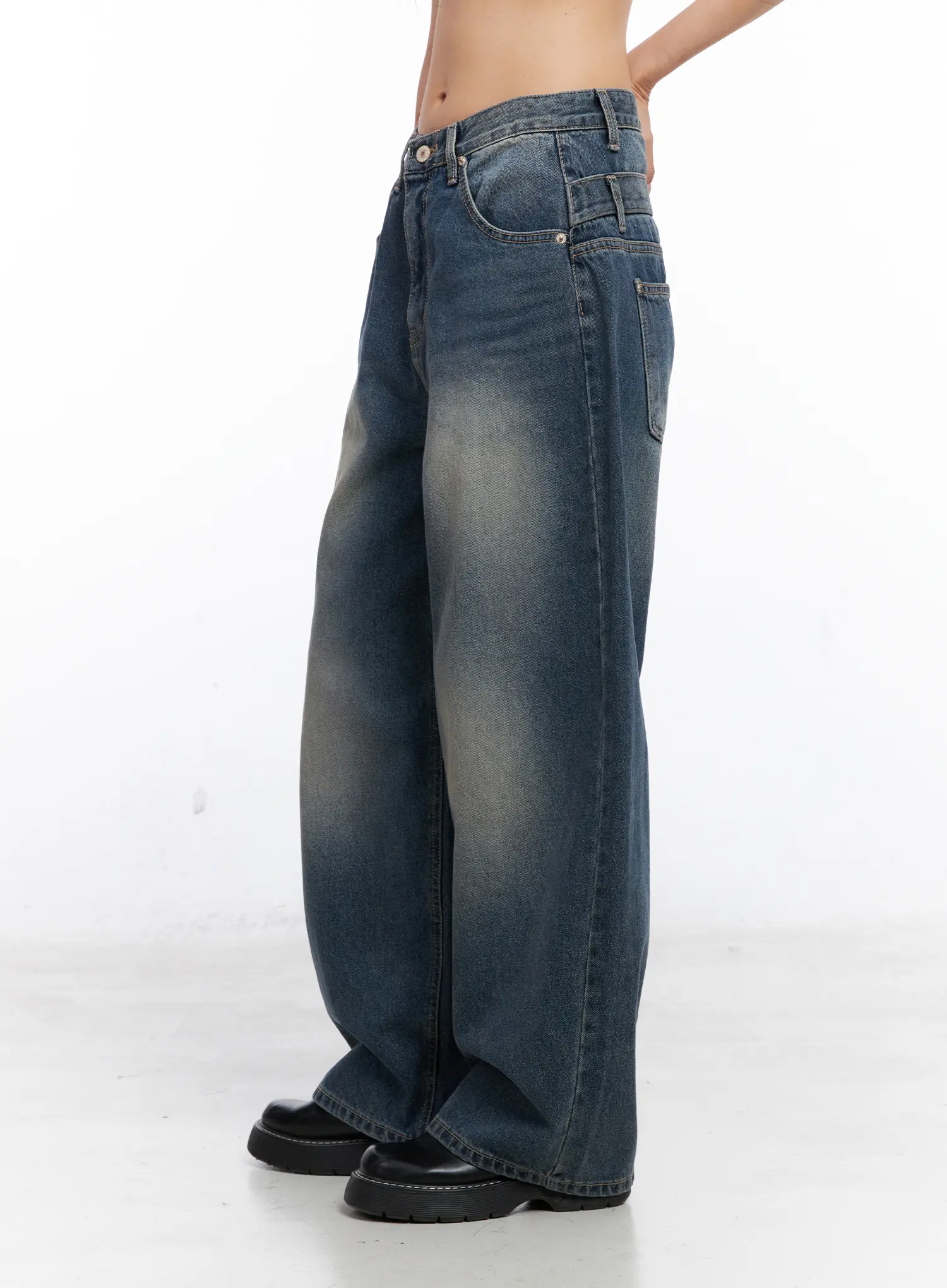 Louise Washed Baggy Jeans CO508 - Image 3