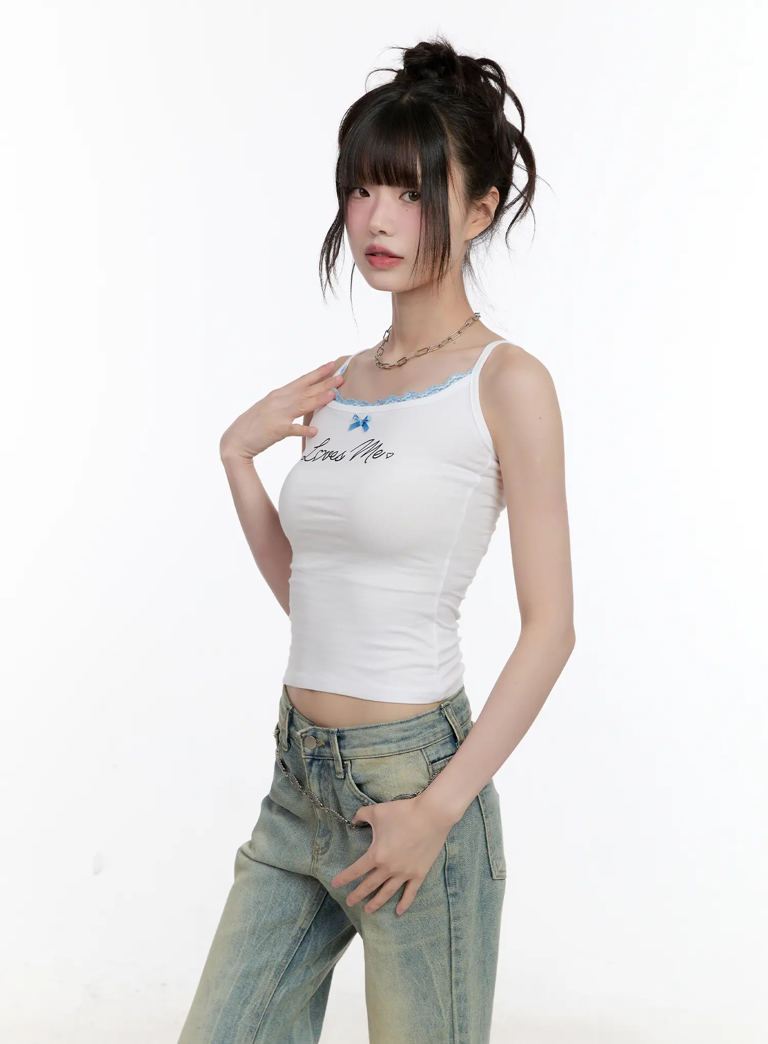 Love Lace-Trim Cami Top CL504 - Image 11