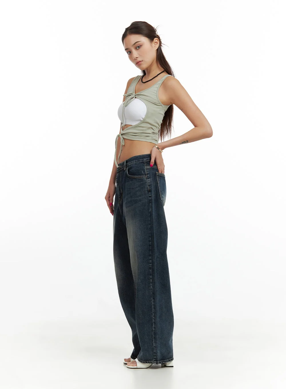 Low Rise Baggy Jeans CU417 - Image 4