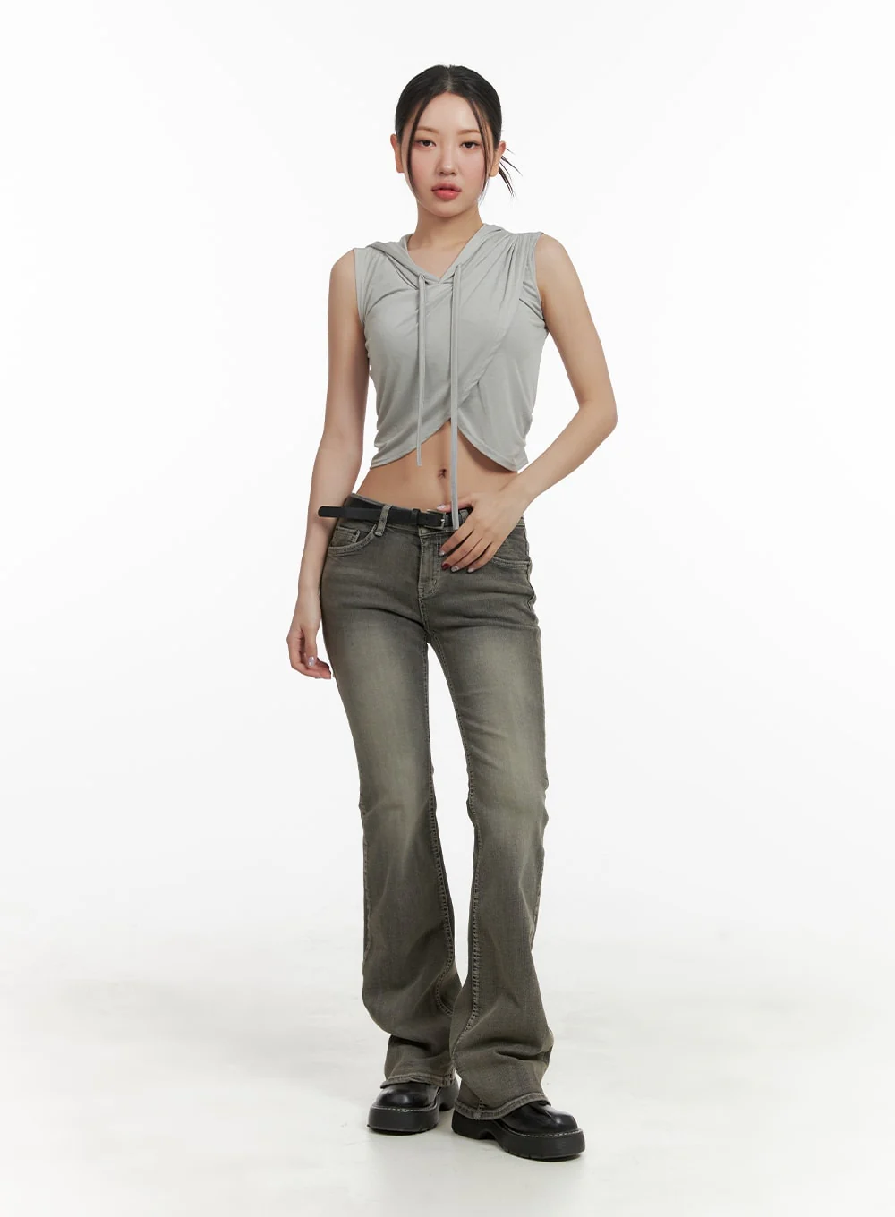Low Rise Bootcut Jeans CA416 - Image 2