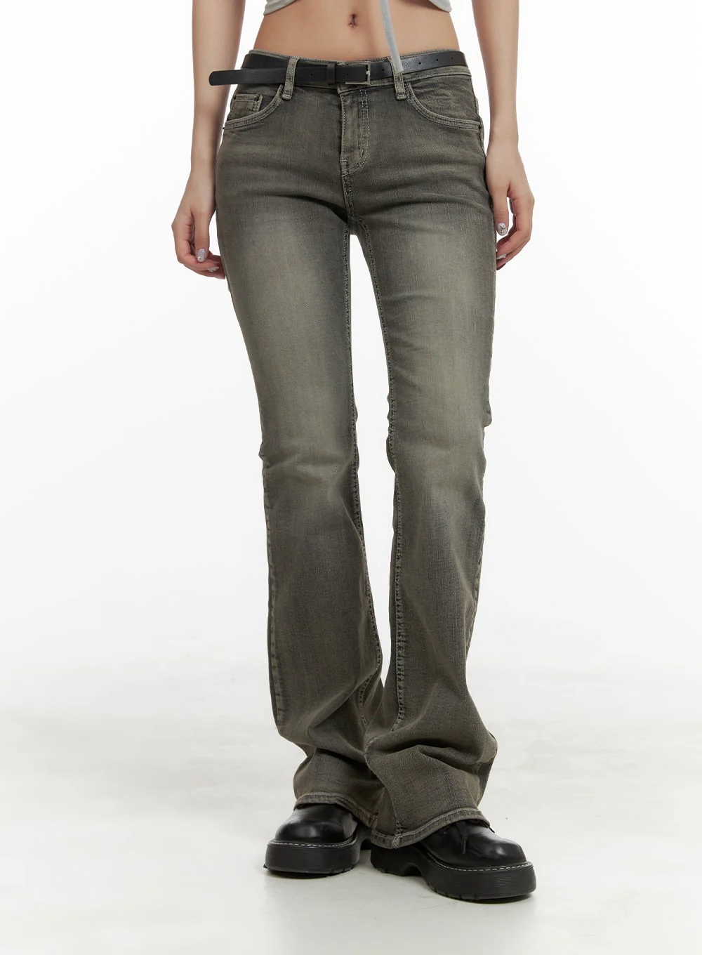 Low Rise Bootcut Jeans CA416 - Image 3