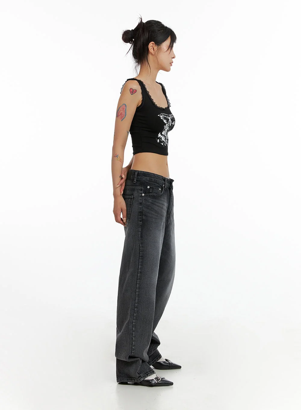 Low Rise Wide Leg Jeans CL415 - Image 3