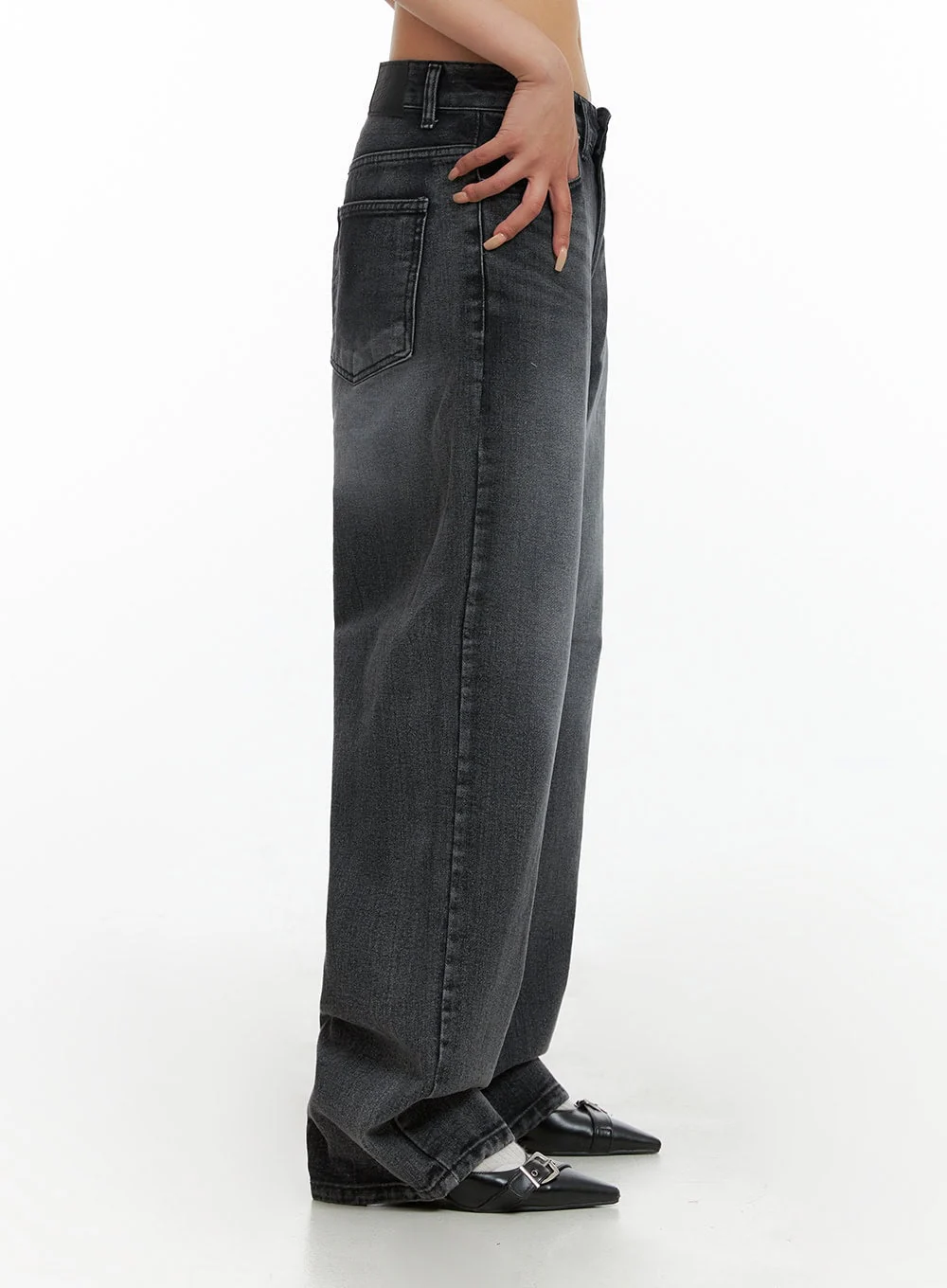 Low Rise Wide Leg Jeans CL415 - Image 5