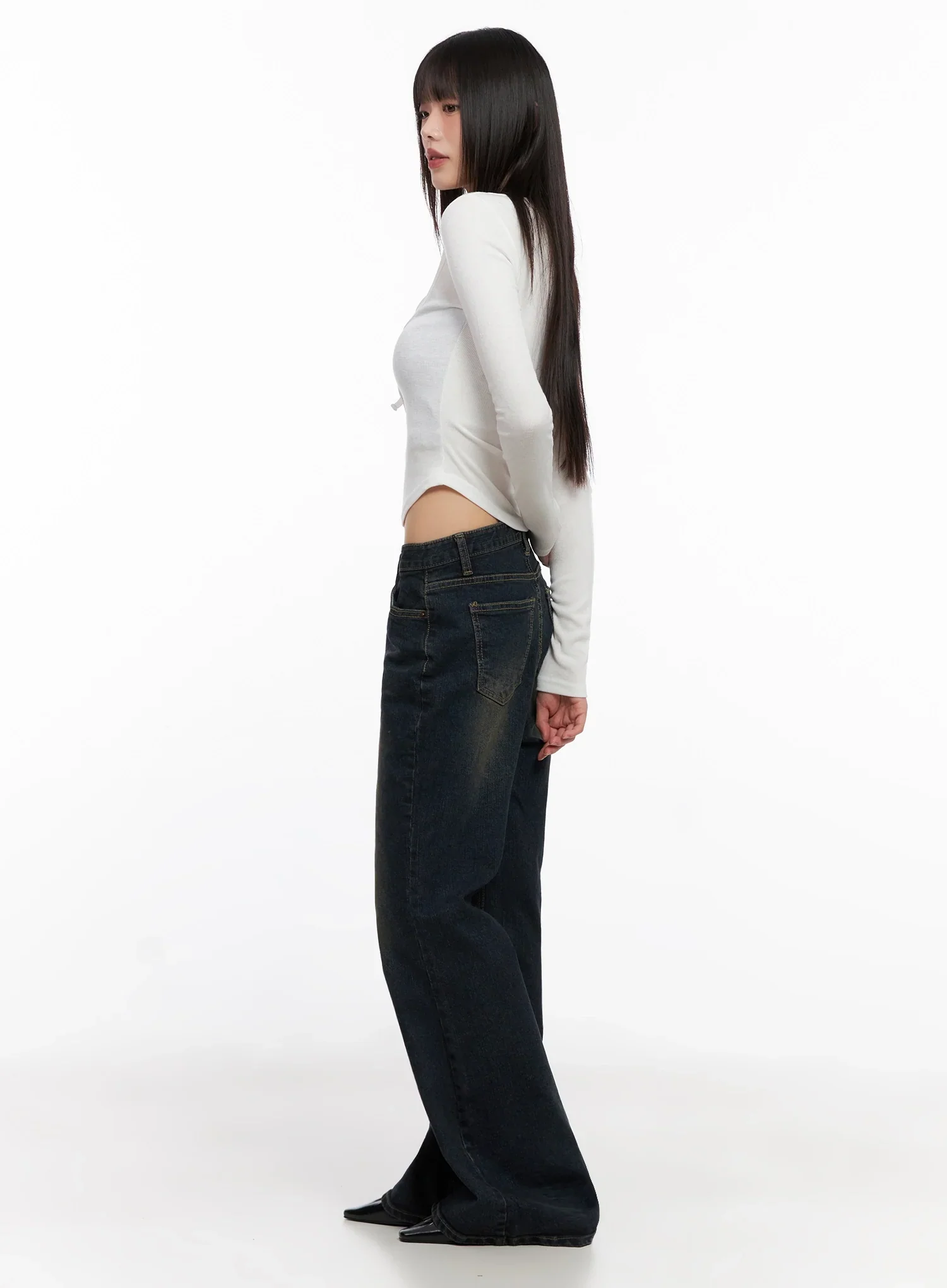 Lyanna Vintage Wash Bootcut Jeans IN503 - Image 6