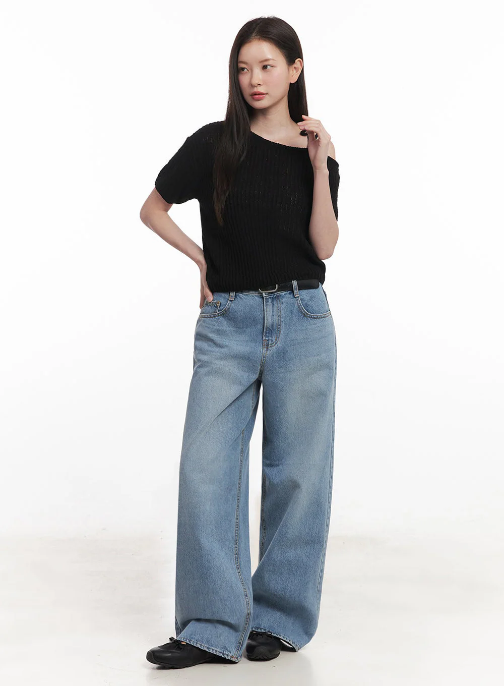 Maiva Wide-Leg Jeans IY509 - Image 5