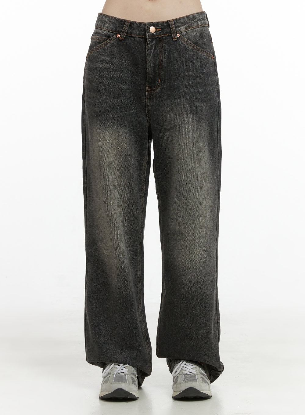 Mandy Washed Cotton Wide Leg Jeans OO401 - Image 2