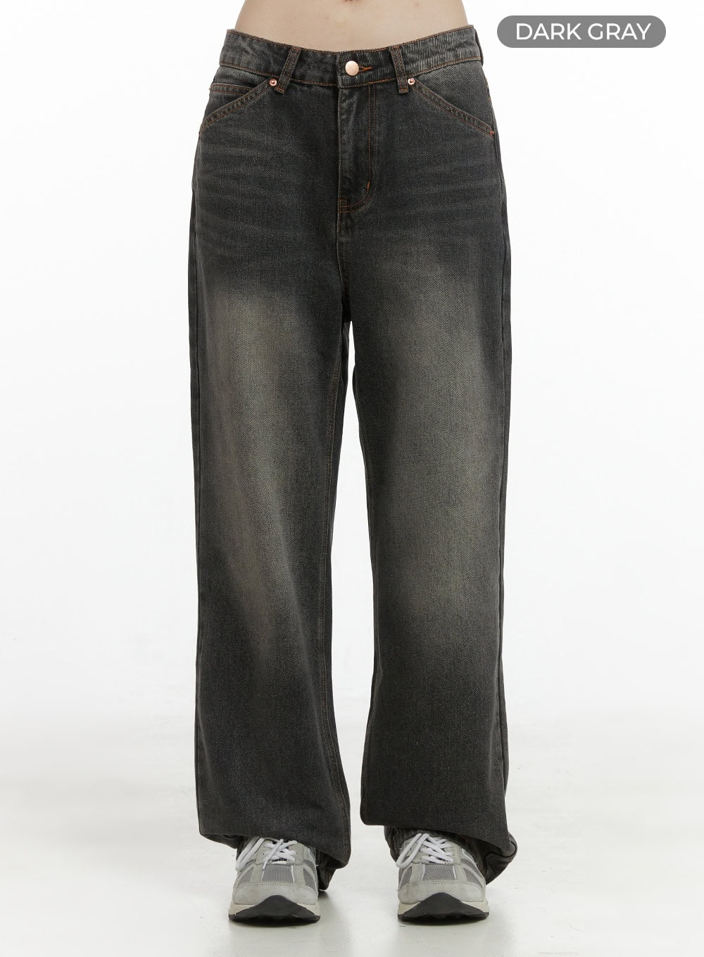 Mandy Washed Cotton Wide Leg Jeans OO401 - Image 7