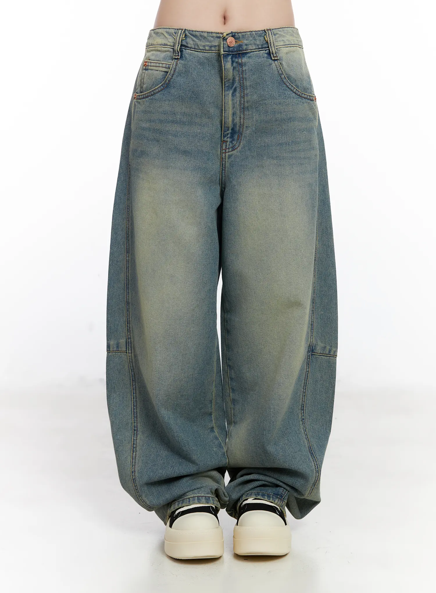 Mariah Wide Leg Baggy Jeans CJ526 - Image 11
