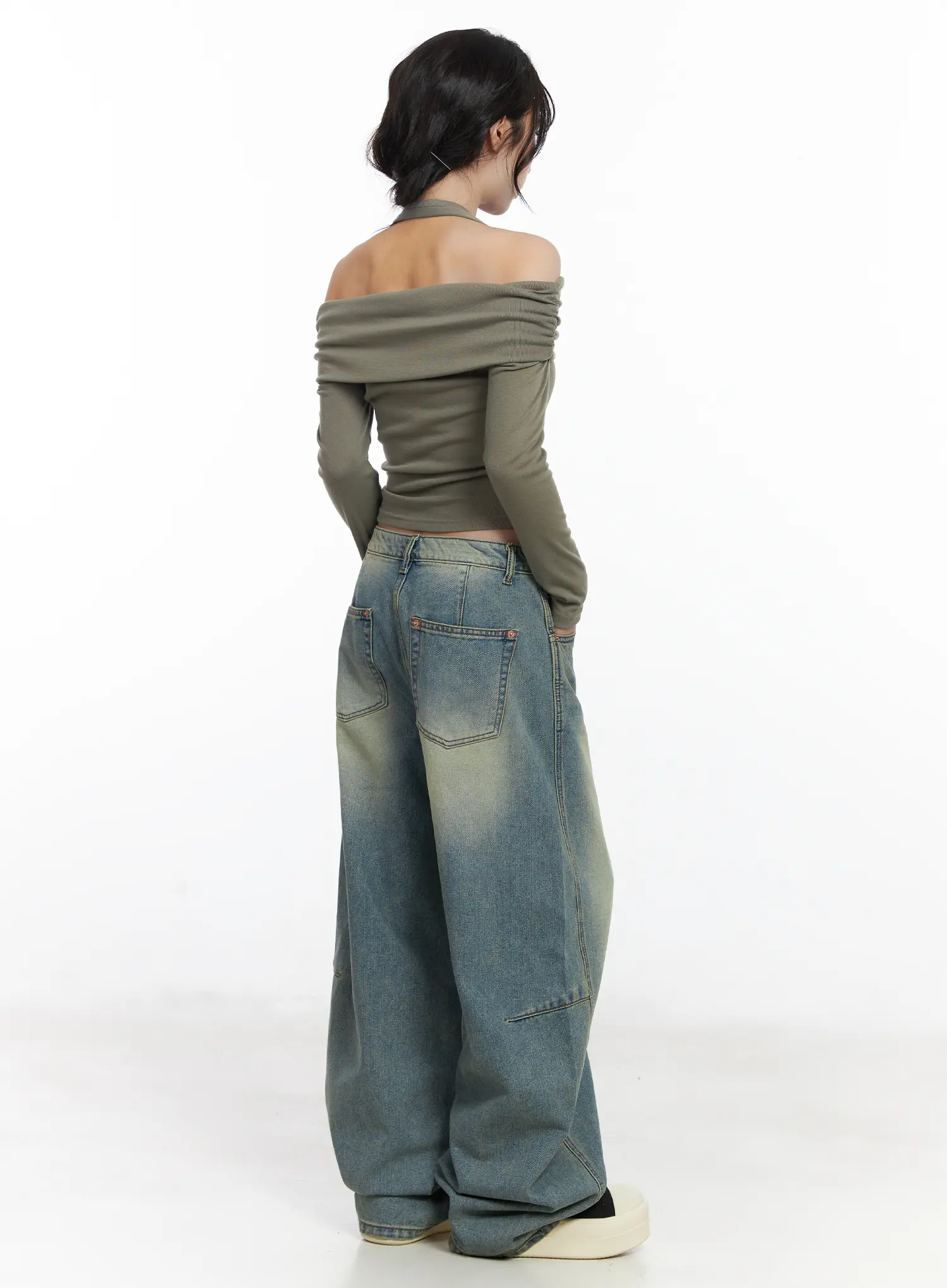 Mariah Wide Leg Baggy Jeans CJ526 - Image 7
