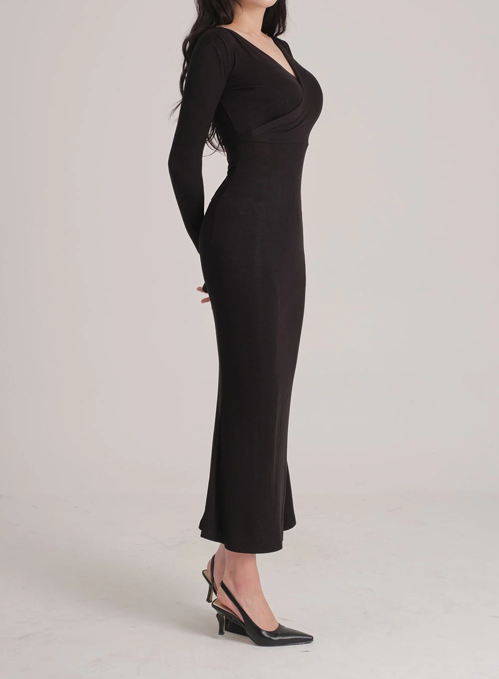 Maxi Wrap Mermaid Dress J31 - Image 16