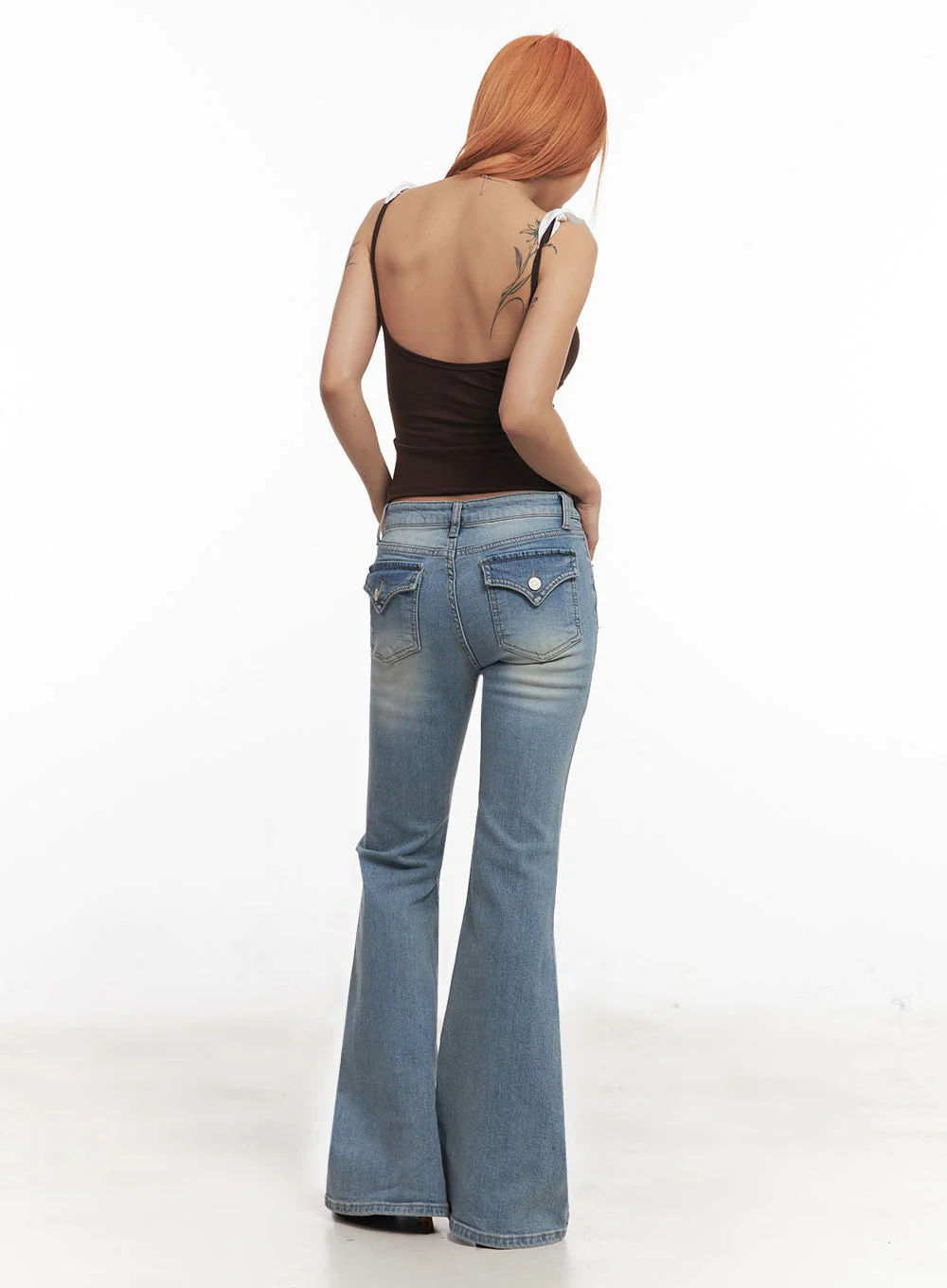 May Washed Flared Jeans IA515 - Image 10