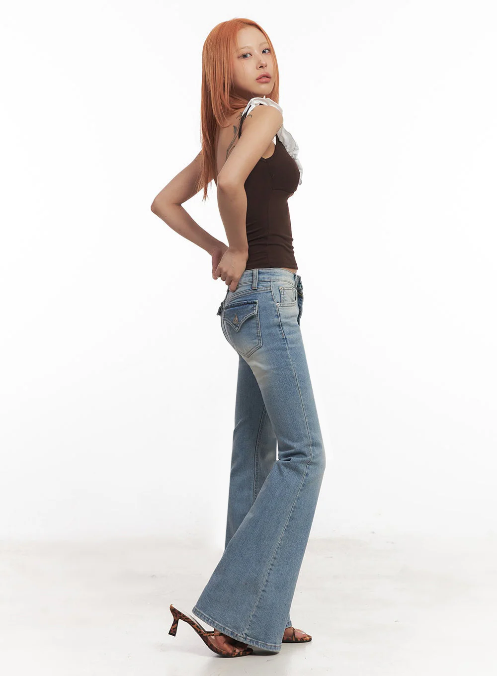 May Washed Flared Jeans IA515 - Image 7