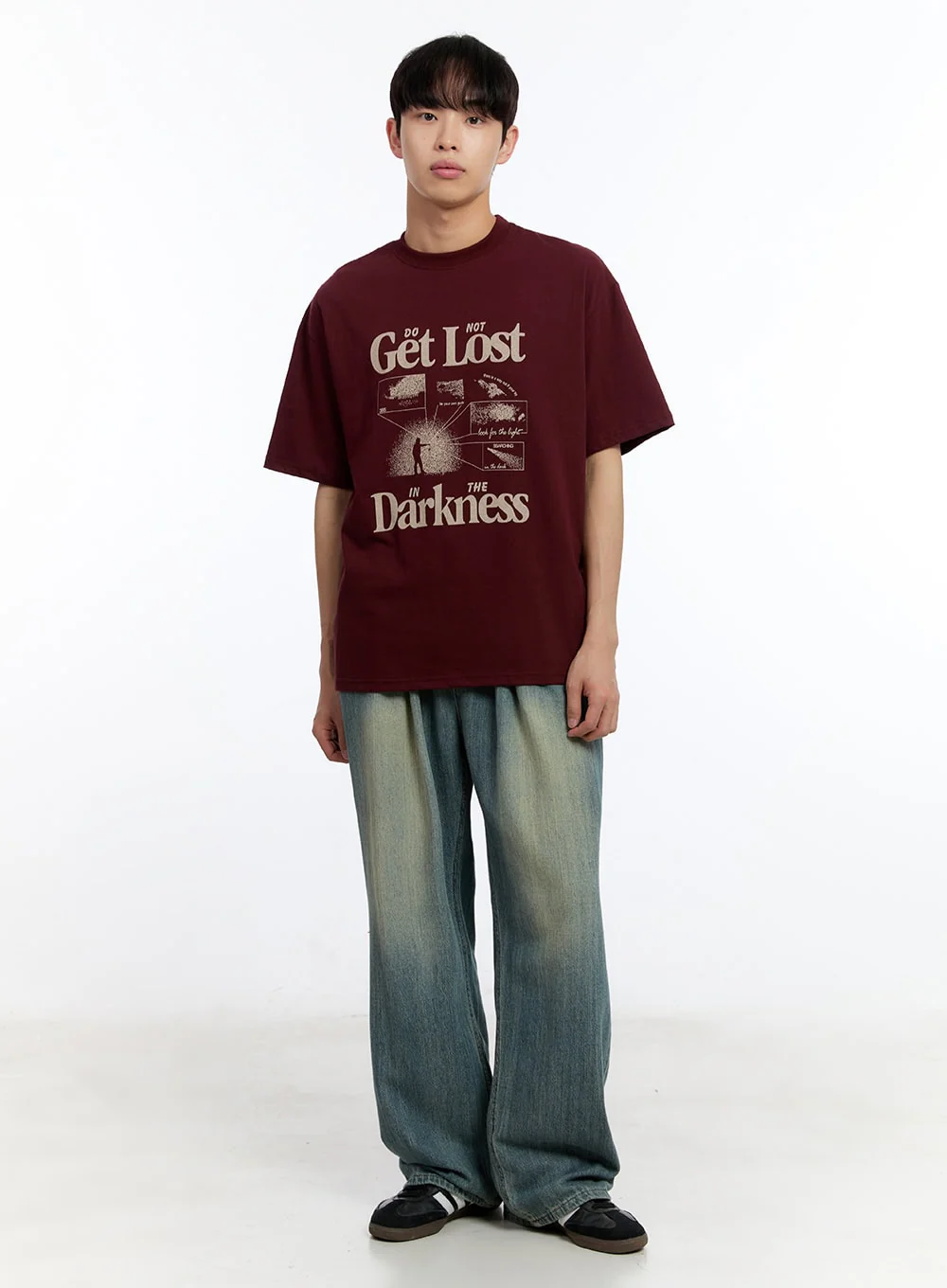 Men’s Pintuck Denim Sweatpants (Blue) IY529 - Image 3
