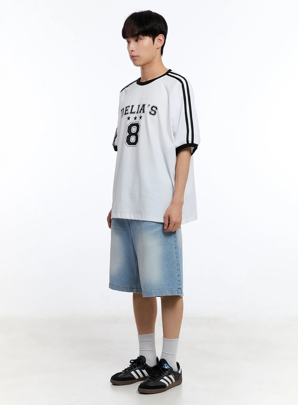 Men’s Washed Wide-Leg Jorts IY529 - Image 6
