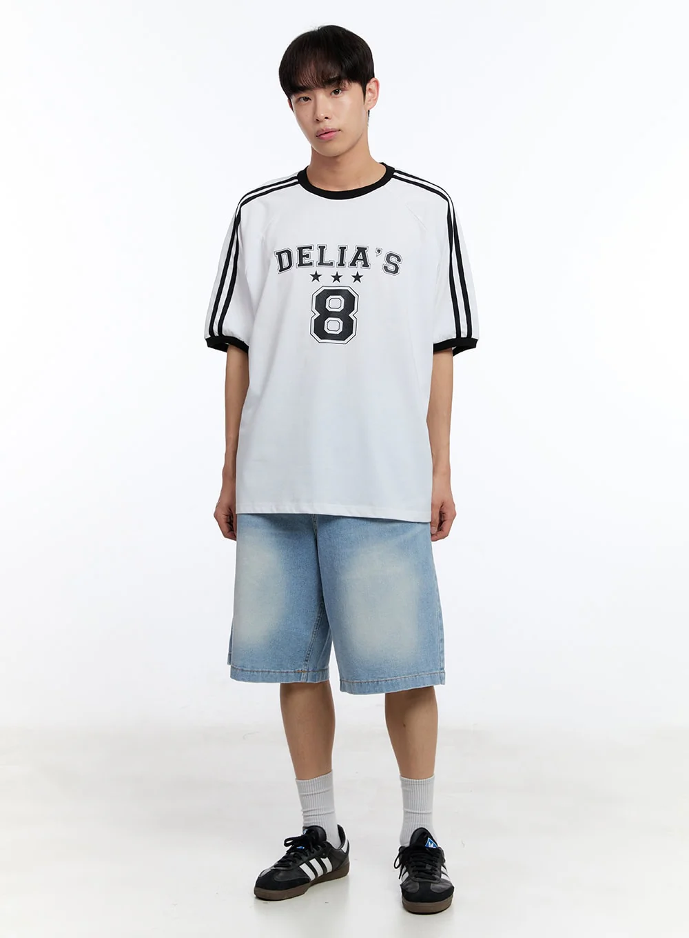 Men’s Washed Wide-Leg Jorts IY529 - Image 8