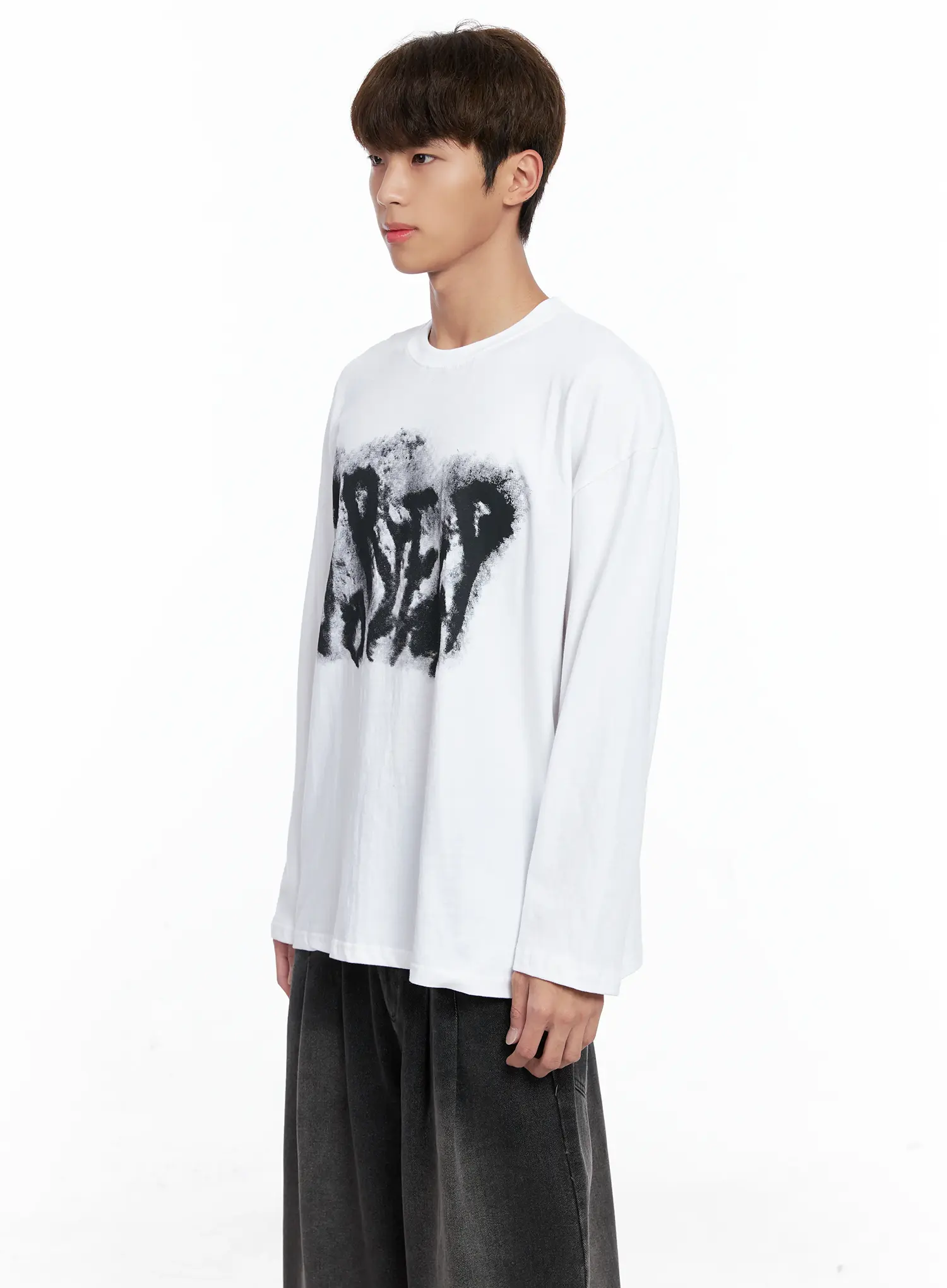 Men's Abstract Graffiti Long-Sleeve Tee IO502 - Image 4