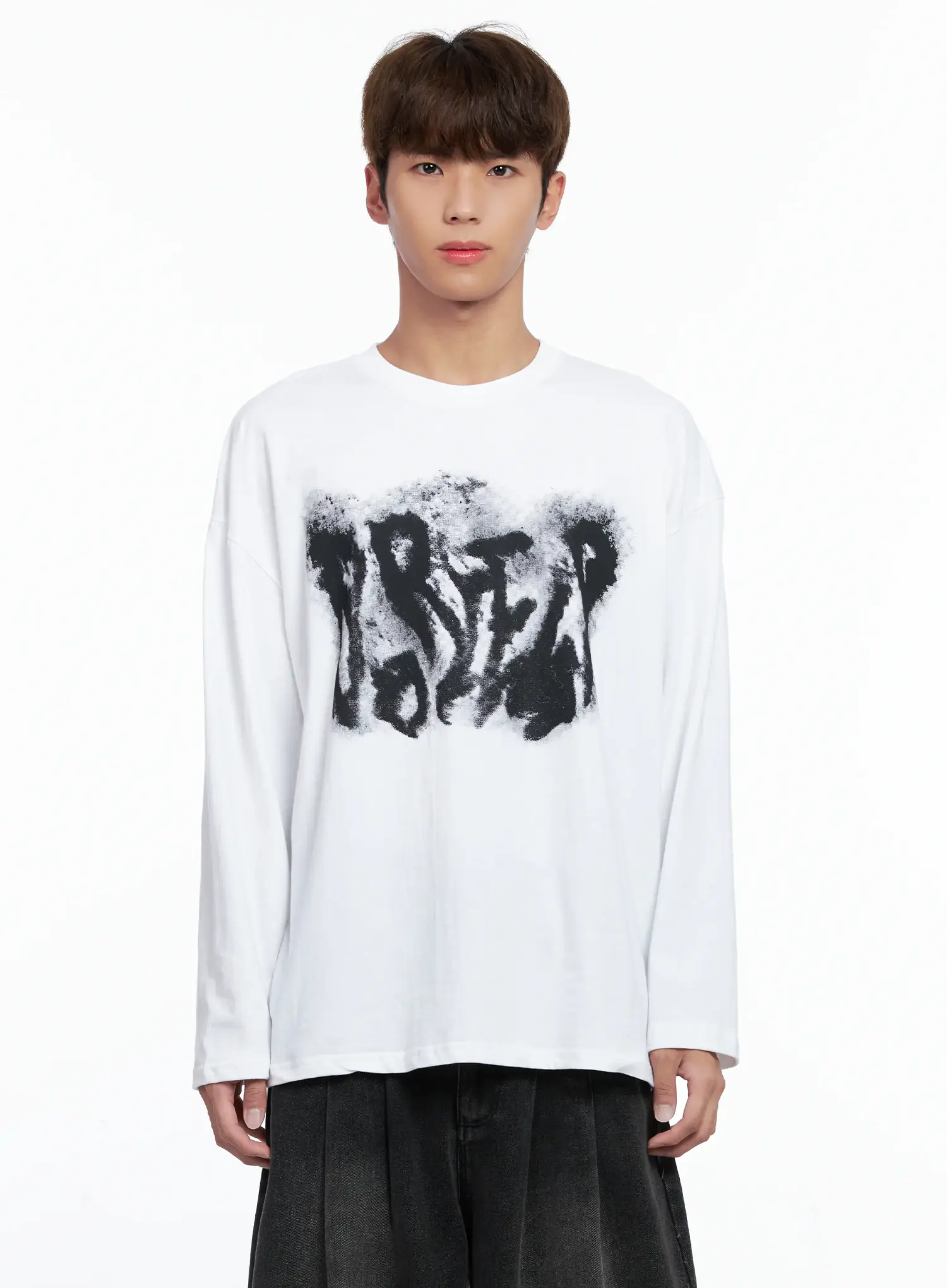 Men's Abstract Graffiti Long-Sleeve Tee IO502 - Image 8