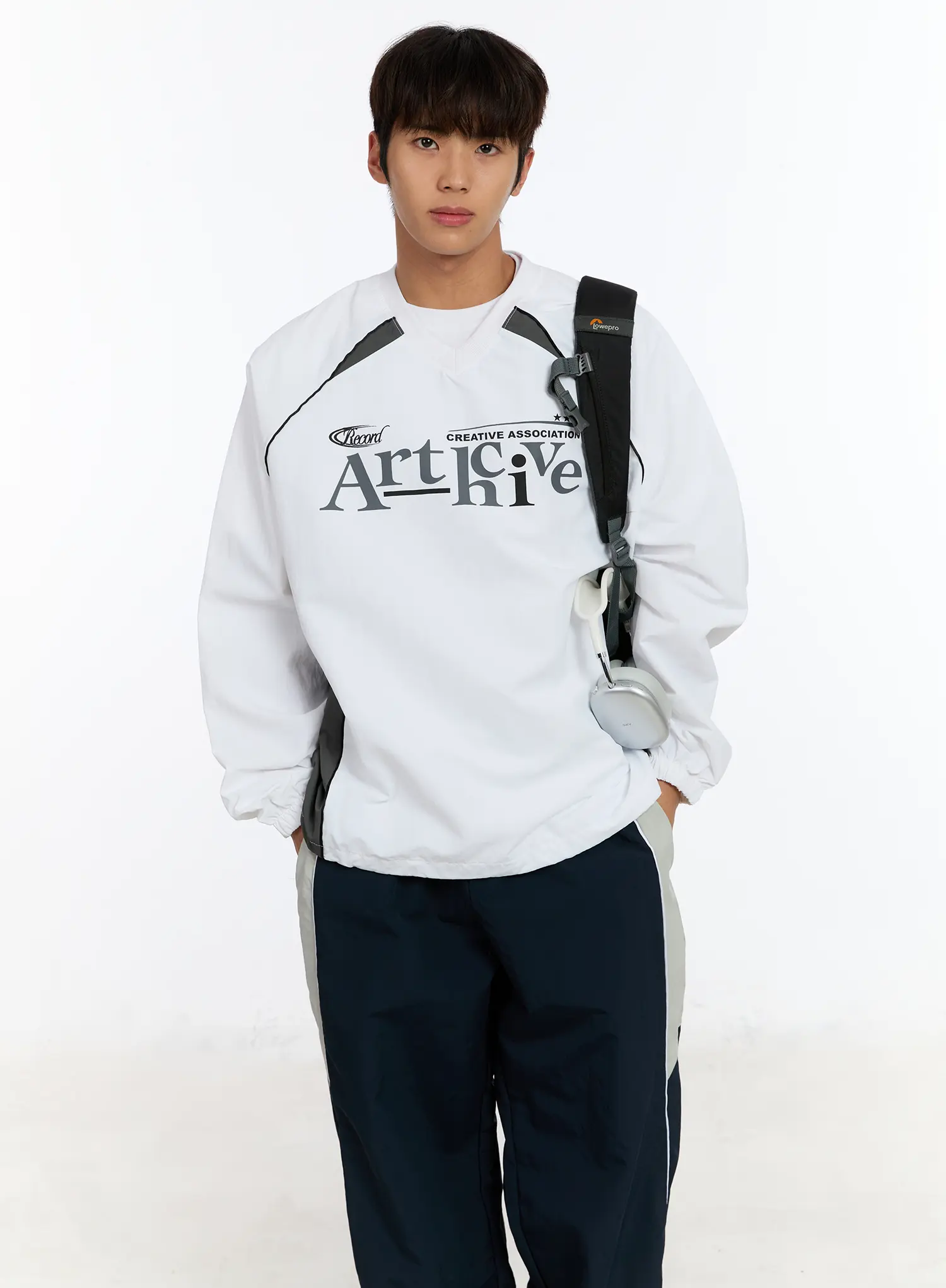 Men's Athletic V-Neck Pullover IM530 - Image 3