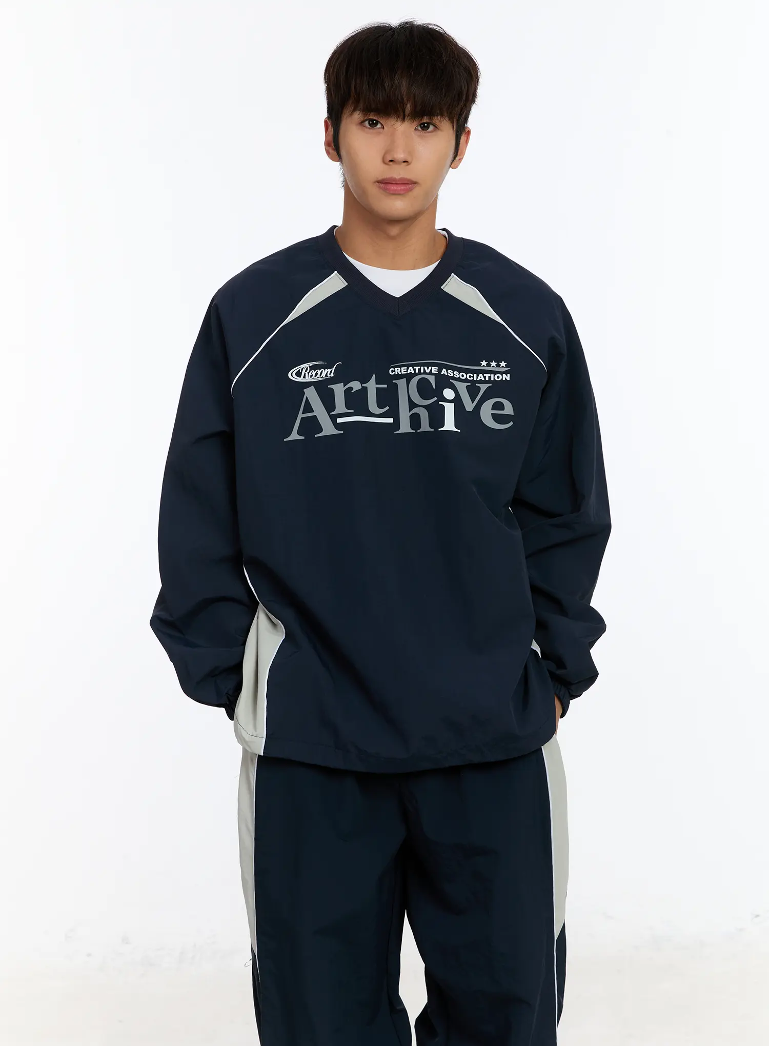 Men's Athletic V-Neck Pullover IM530 - Image 7