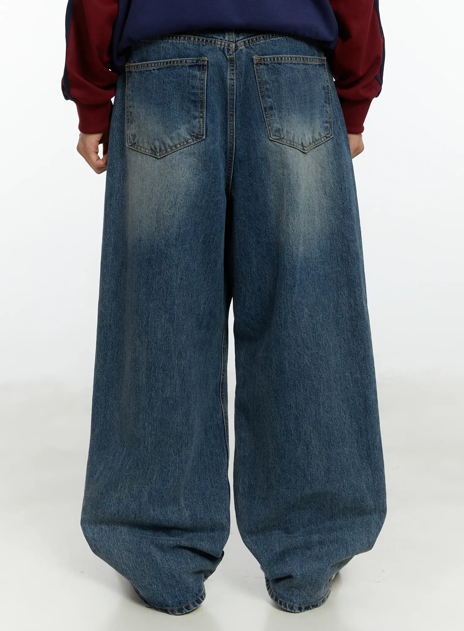 Men's Baggy Wide Jeans IF511 - Image 6
