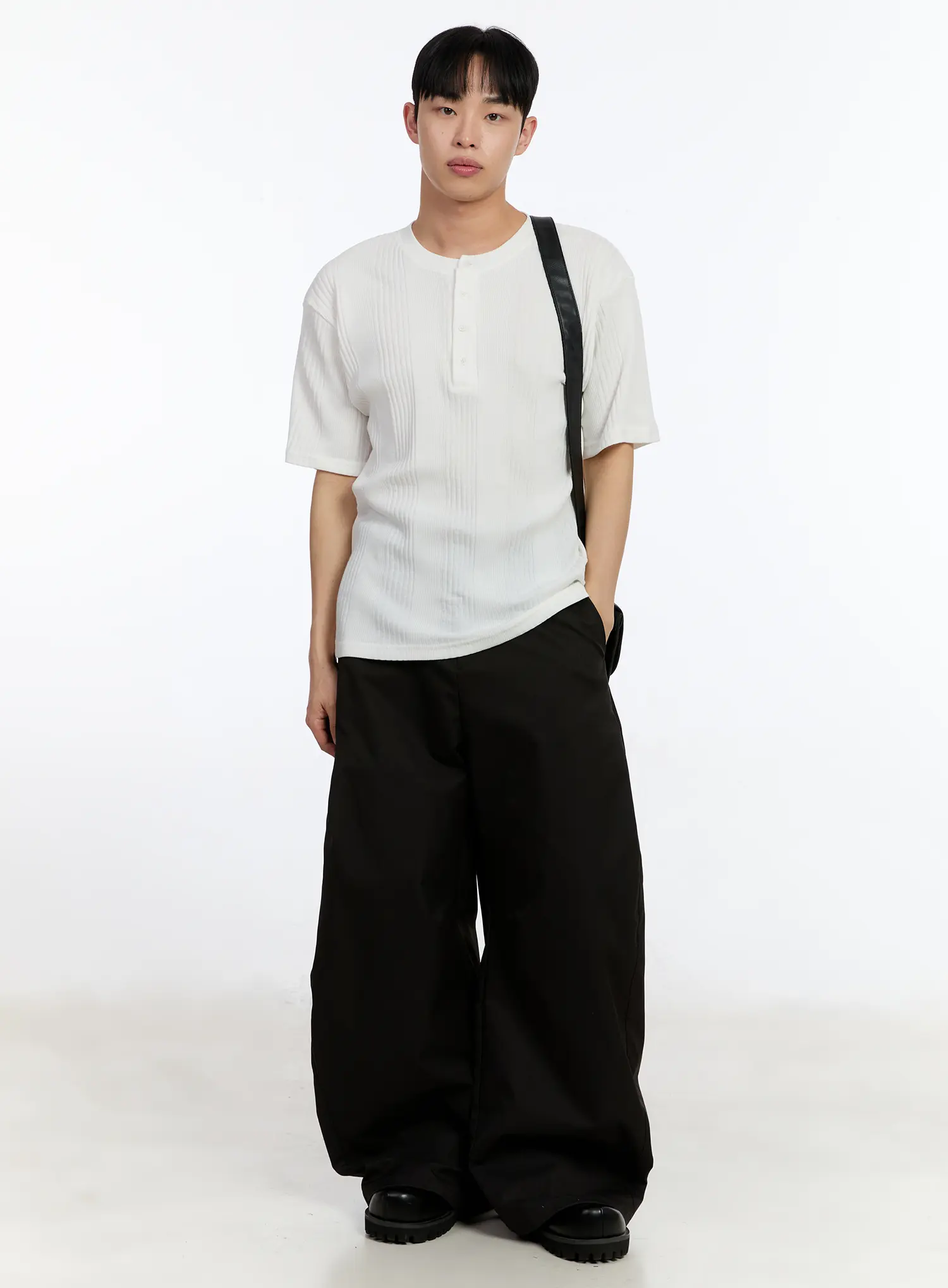 Men's Balloon Wide-Fit Pants IA508 - Image 9