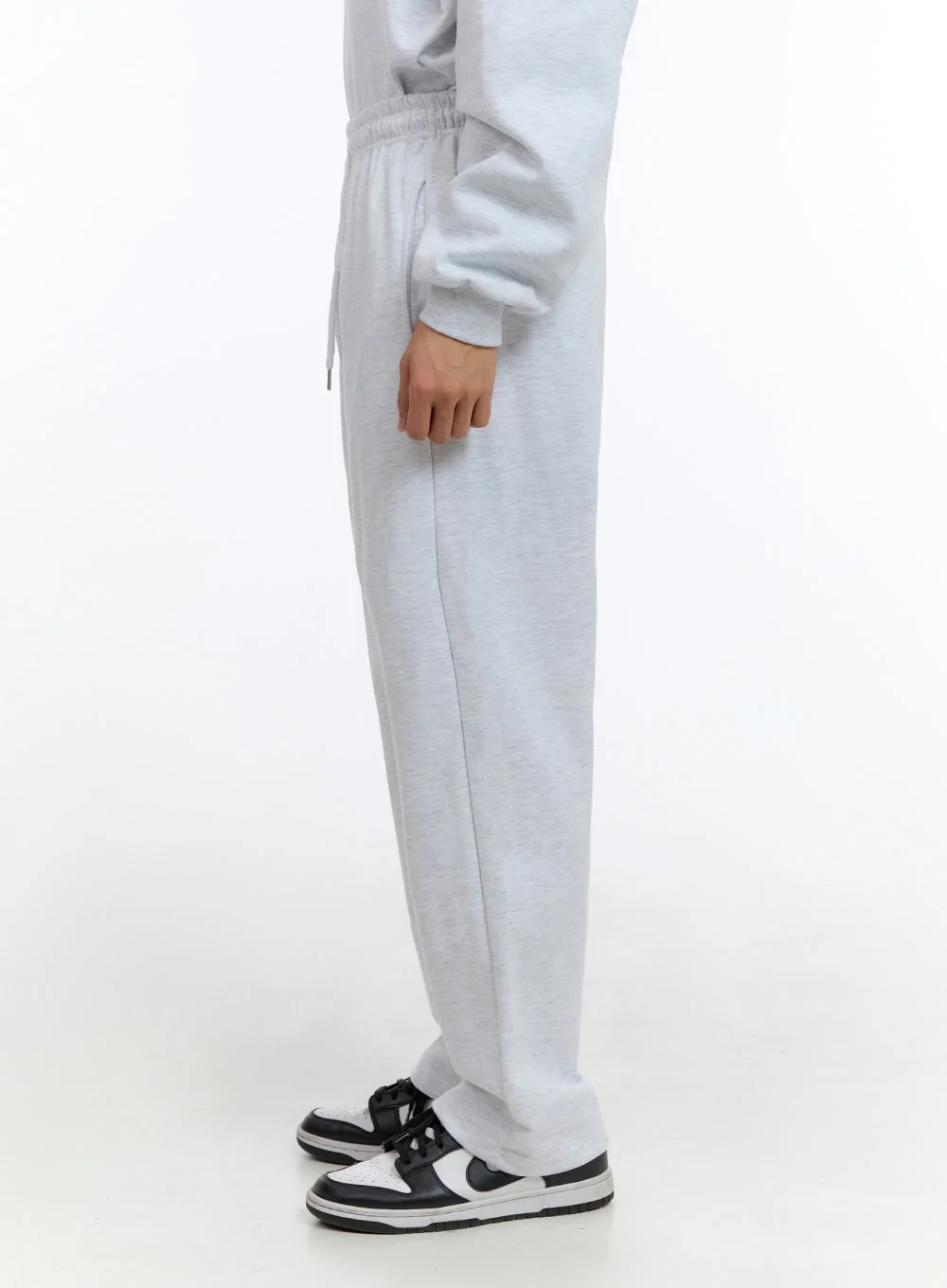 Men's Banded Cotton Solid Sweatpants (White) IS412 - Image 4