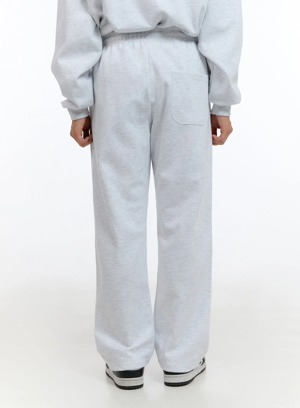 Men's Banded Cotton Solid Sweatpants (White) IS412 - Image 5