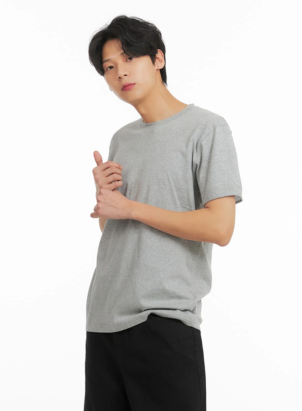 Men's Basic Cotton T-Shirt IA401 - Image 4