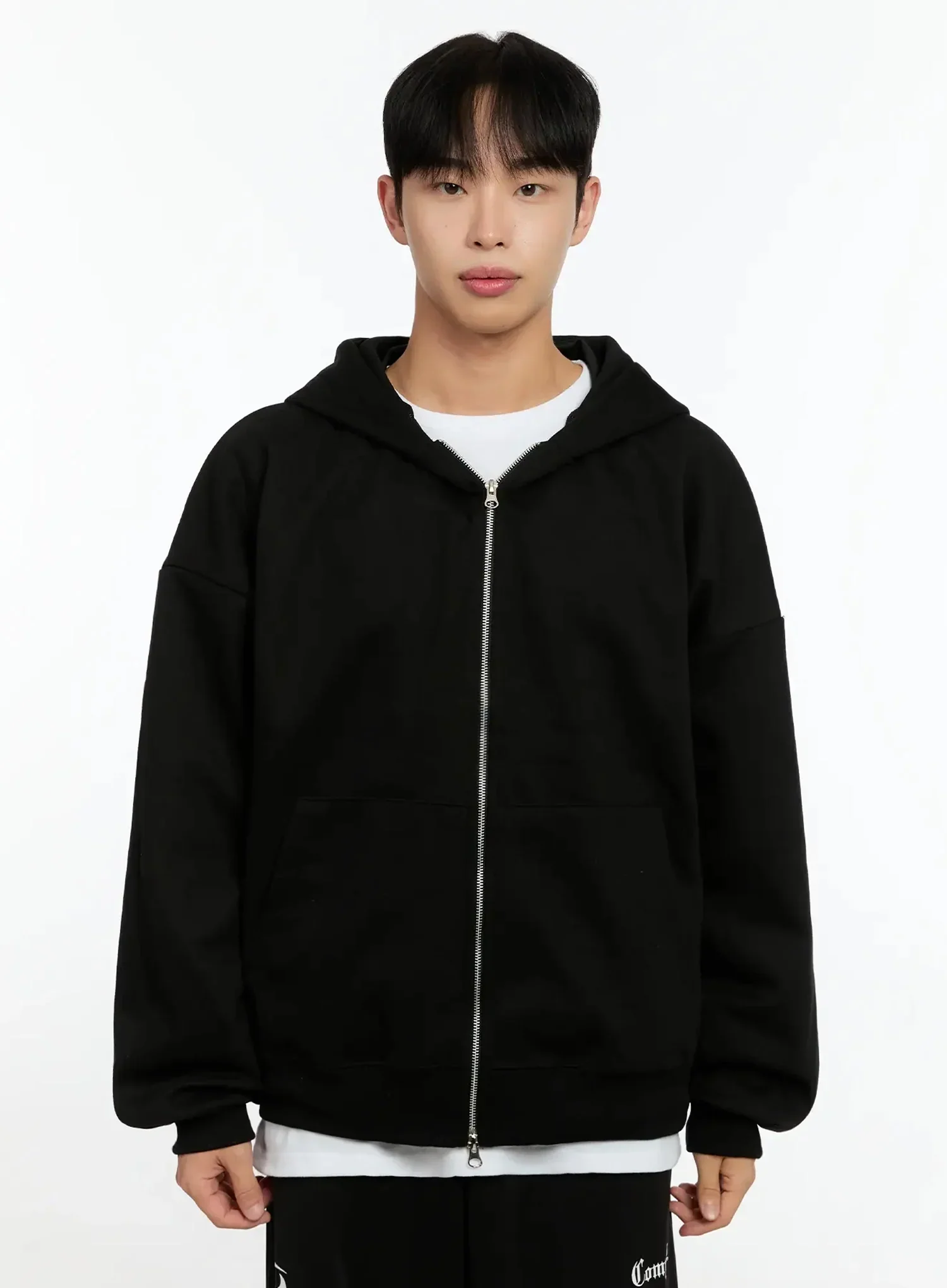 Men's Basic Oversized Zip-Up Hoodie IN525 - Image 16