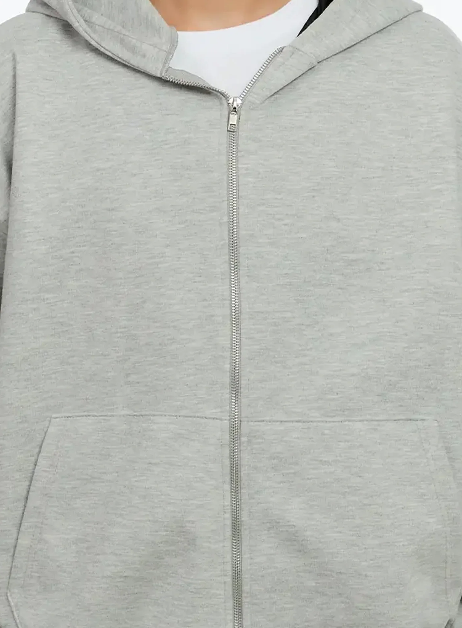 Men's Basic Oversized Zip-Up Hoodie IN525 - Image 4