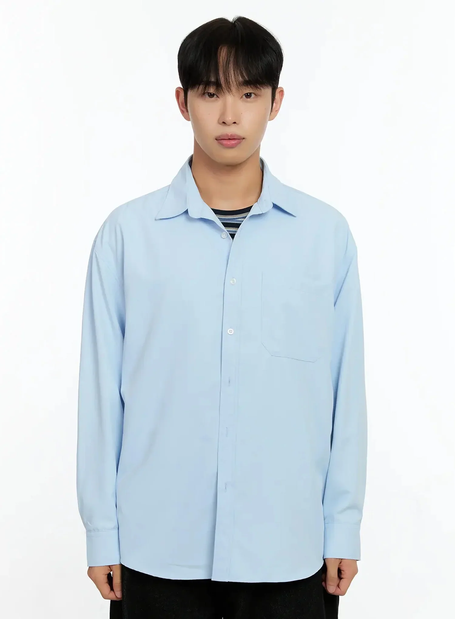 Men's Basic Tencel Button-Up Shirt IN525 - Image 14