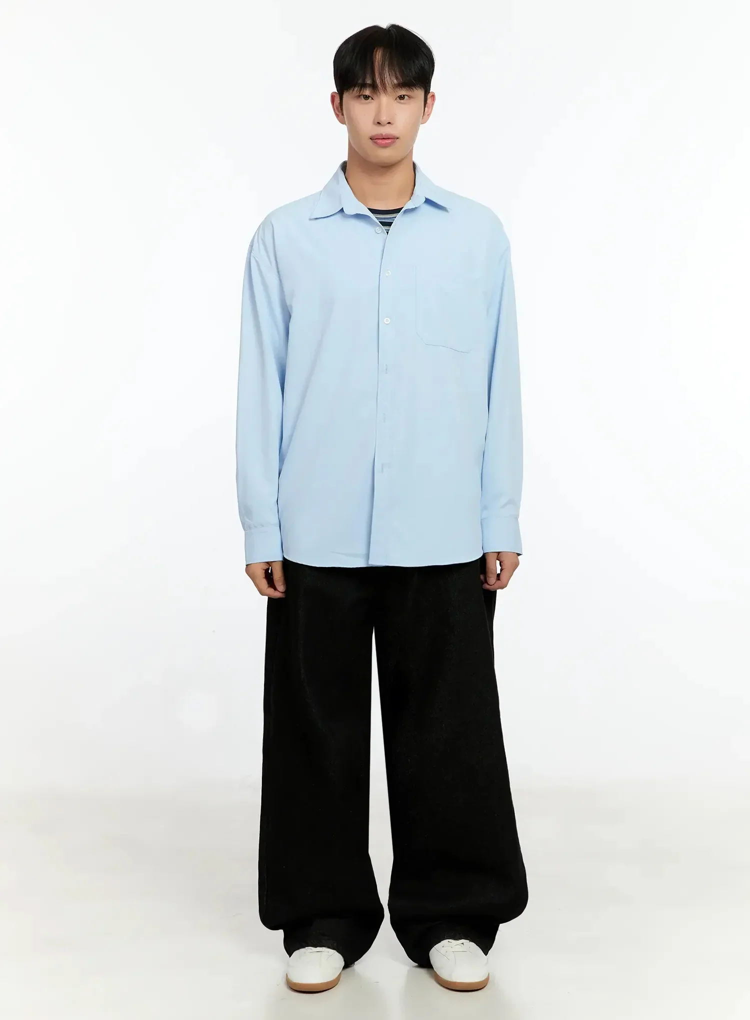 Men's Basic Tencel Button-Up Shirt IN525 - Image 4