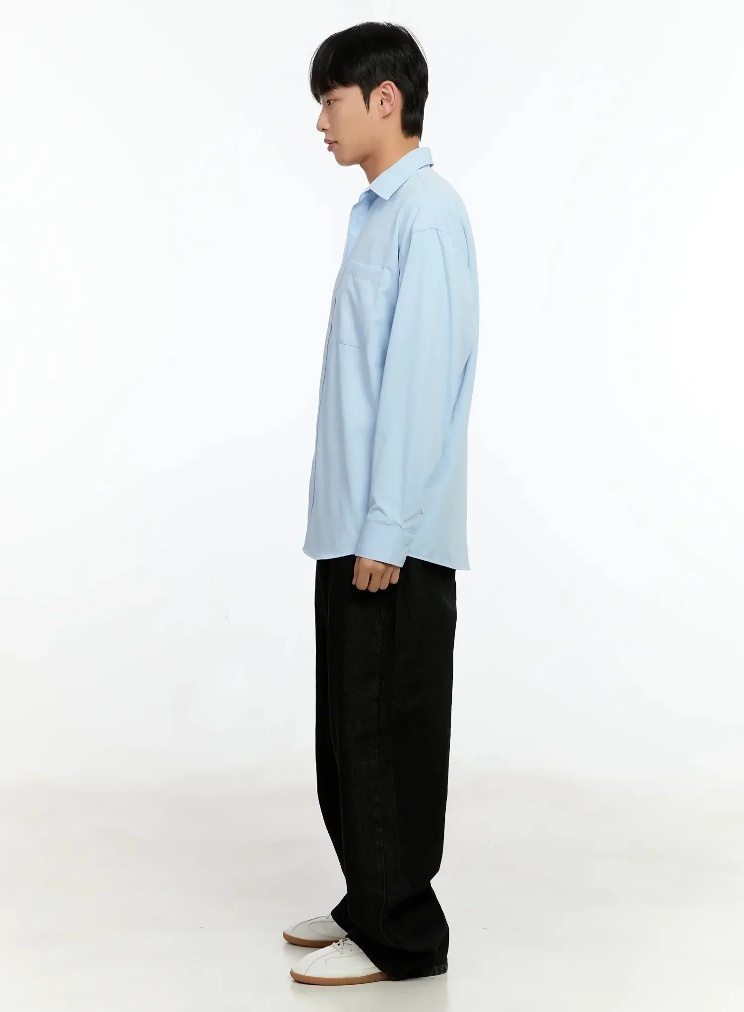 Men's Basic Tencel Button-Up Shirt IN525 - Image 6