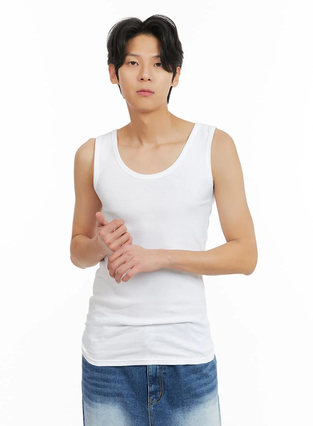 Men's Basic U Neck Tank Top IA402 - Image 3