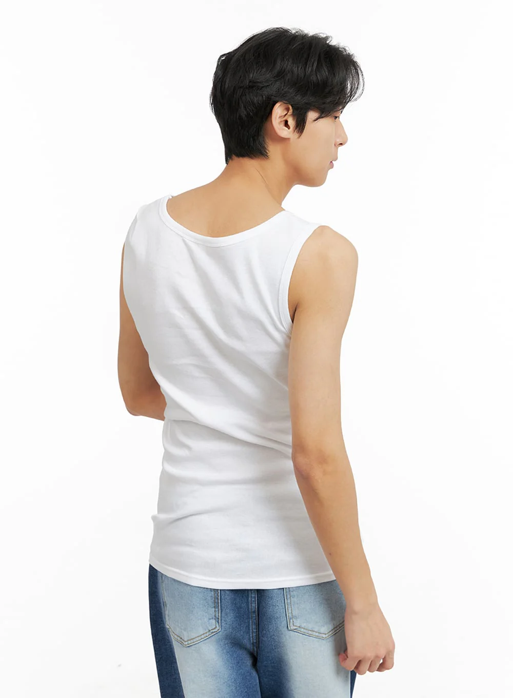 Men's Basic U Neck Tank Top IA402 - Image 4