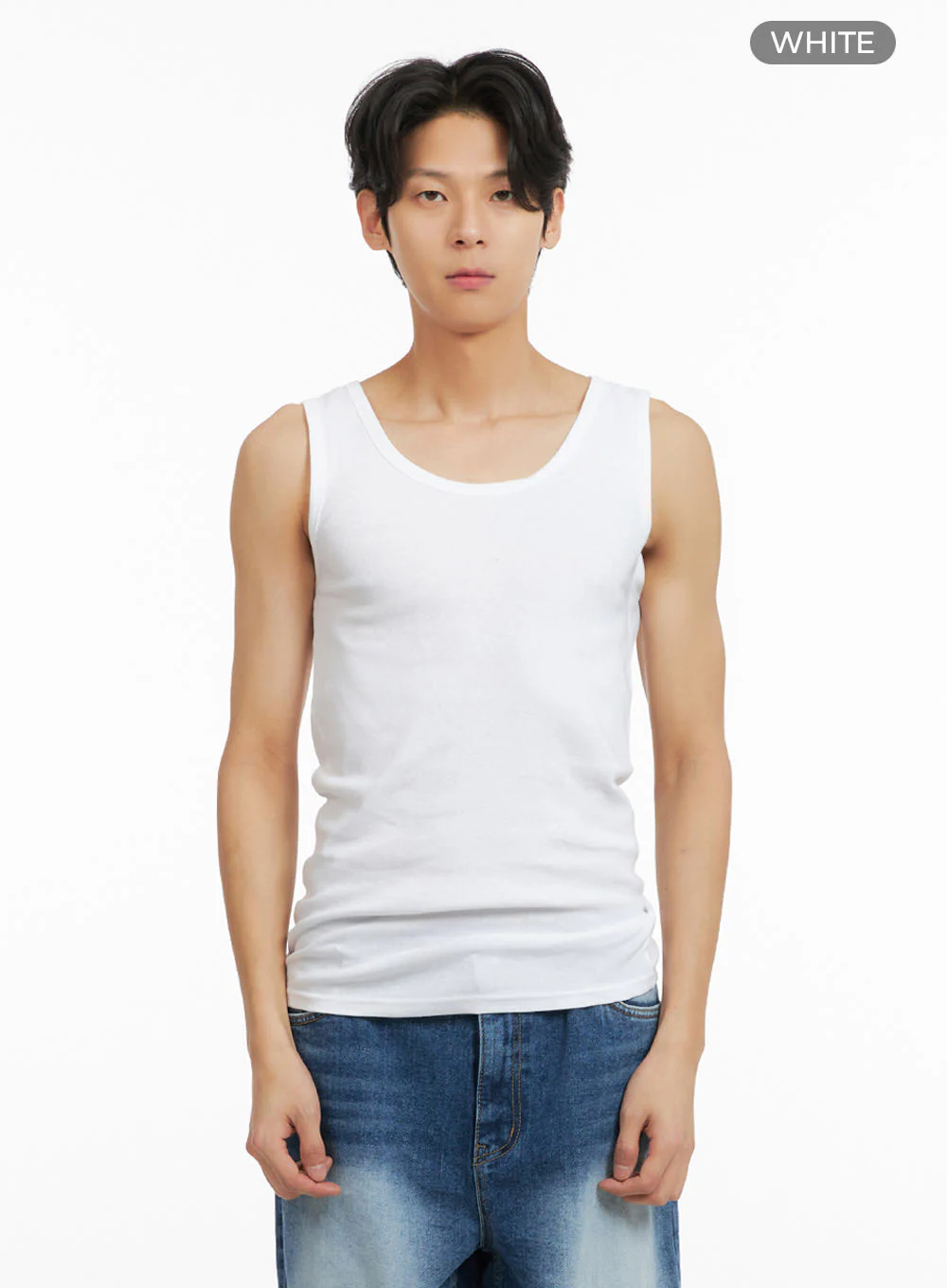 Men's Basic U Neck Tank Top IA402 - Image 8
