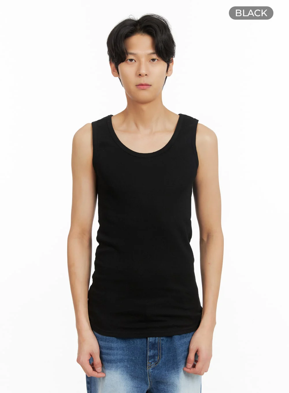 Men's Basic U Neck Tank Top IA402 - Image 9