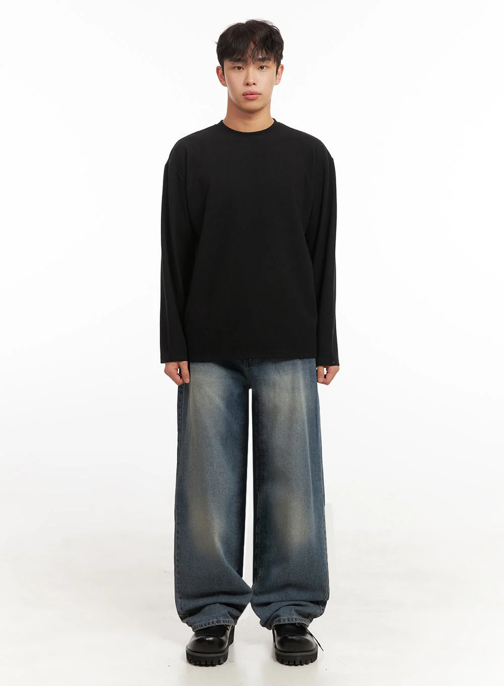 Men's Basic Wide-Leg Denim Jeans ID427 - Image 6