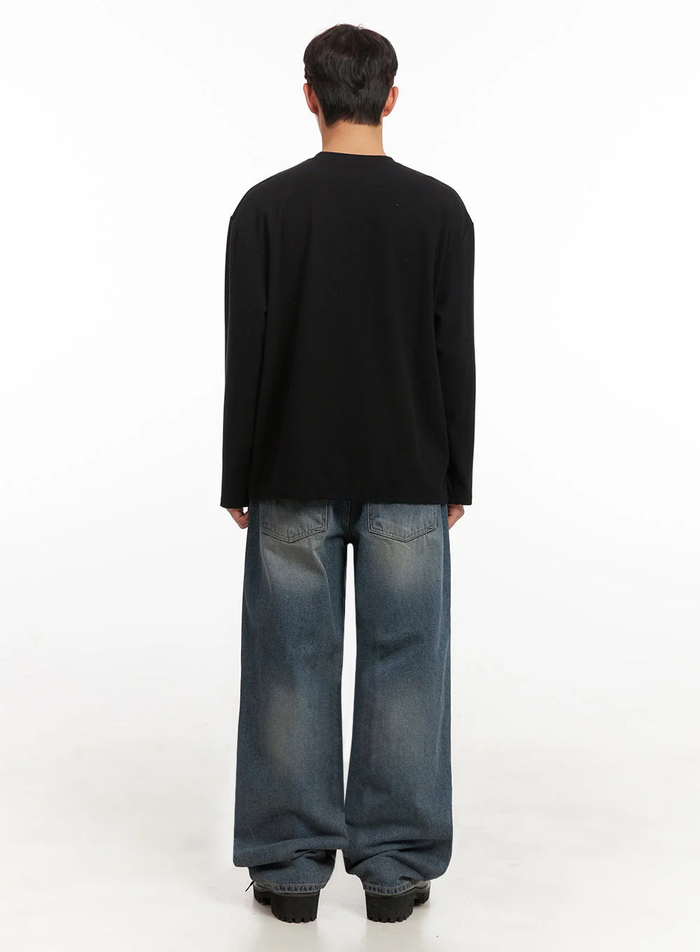 Men's Basic Wide-Leg Denim Jeans ID427 - Image 8